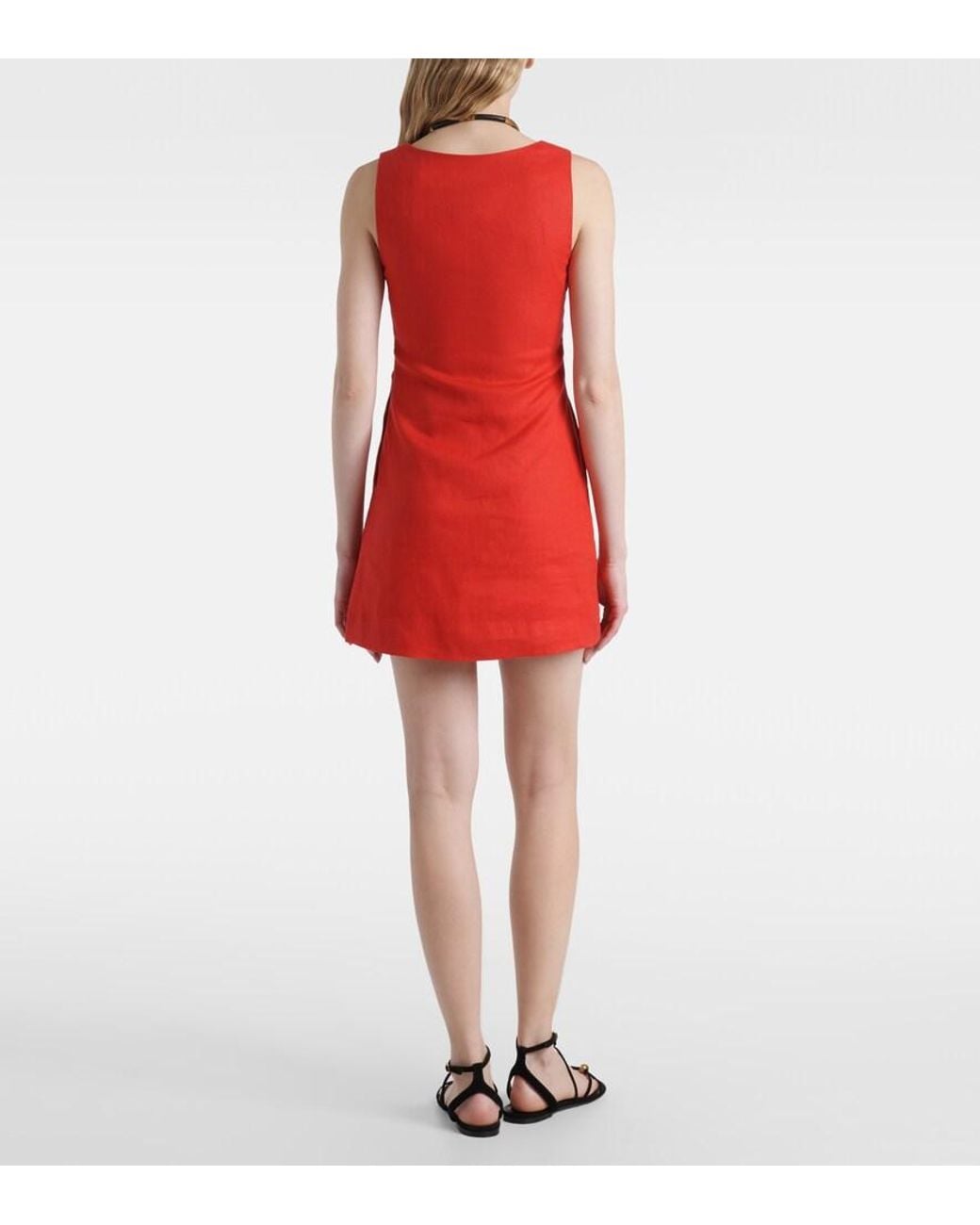 Posse Red Alice Linen Minidress