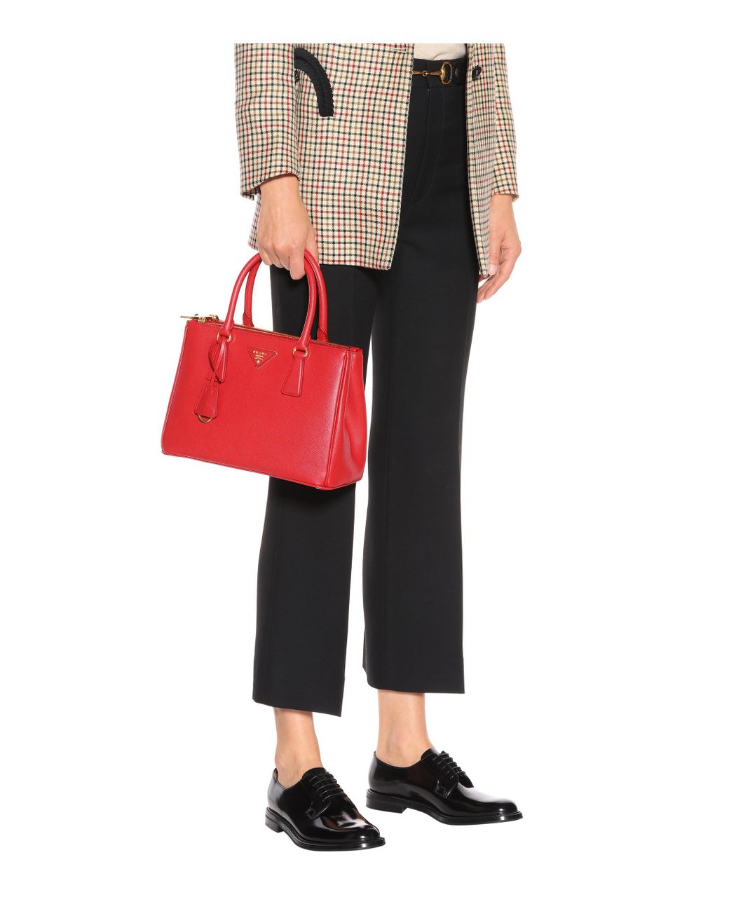 Shop PRADA Linea Rossa Prada Galleria Saffiano Leather Mini Bag by