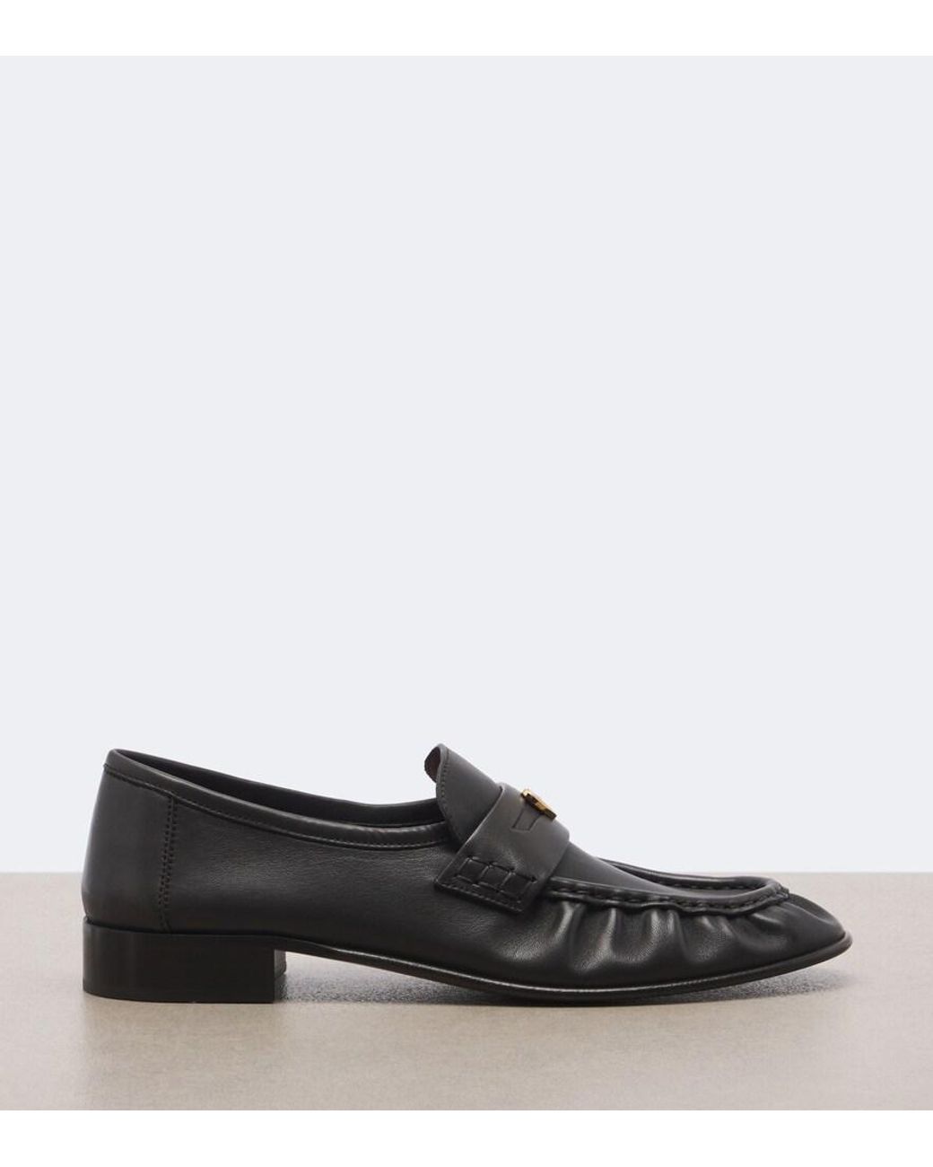 Chloé Black Letti Leather Penny Loafers