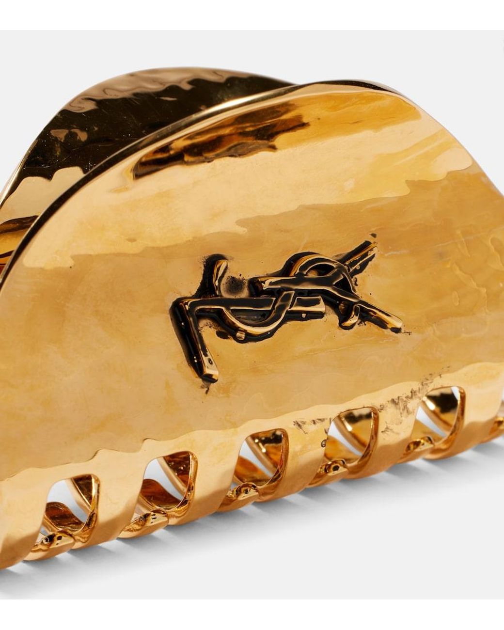 Saint Laurent Metallic Cassandre Hair Clip