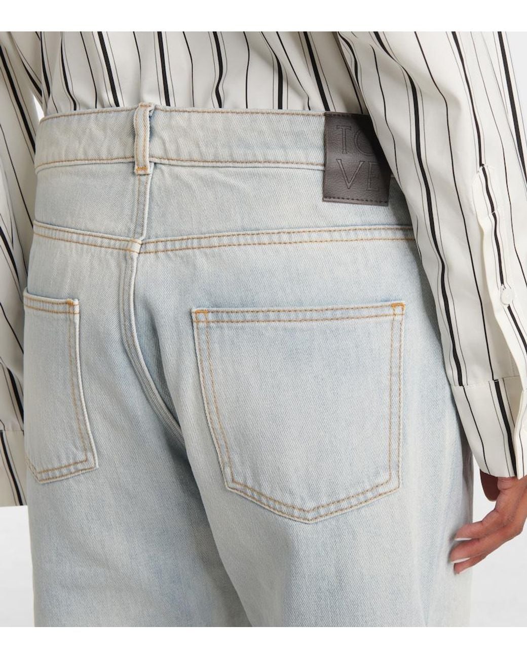 TOVE Gray Kobe Mid-Rise Tapered Jeans