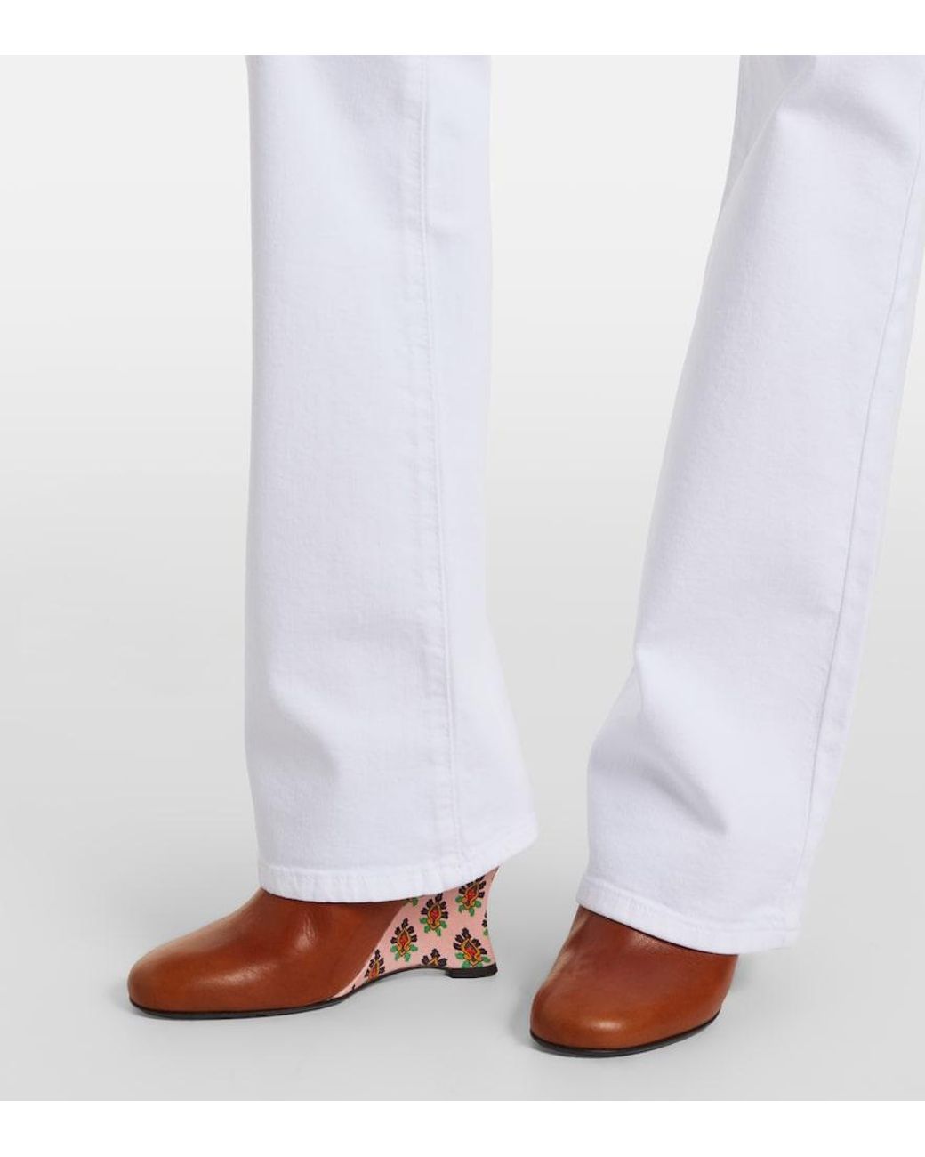 FRAME White The Rodeo Bootcut Jeans