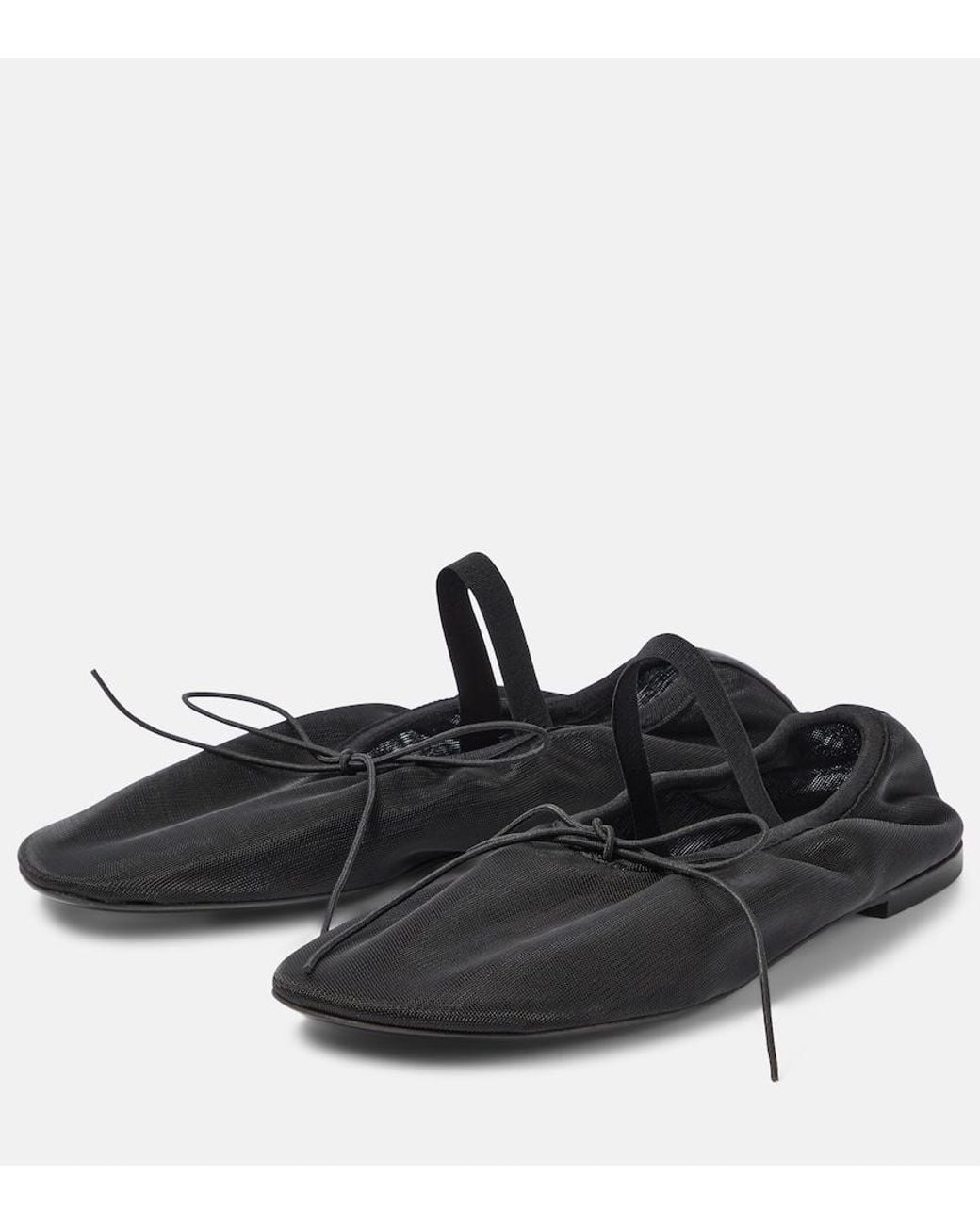 Proenza Schouler Black Glove Mesh Ballet Flats