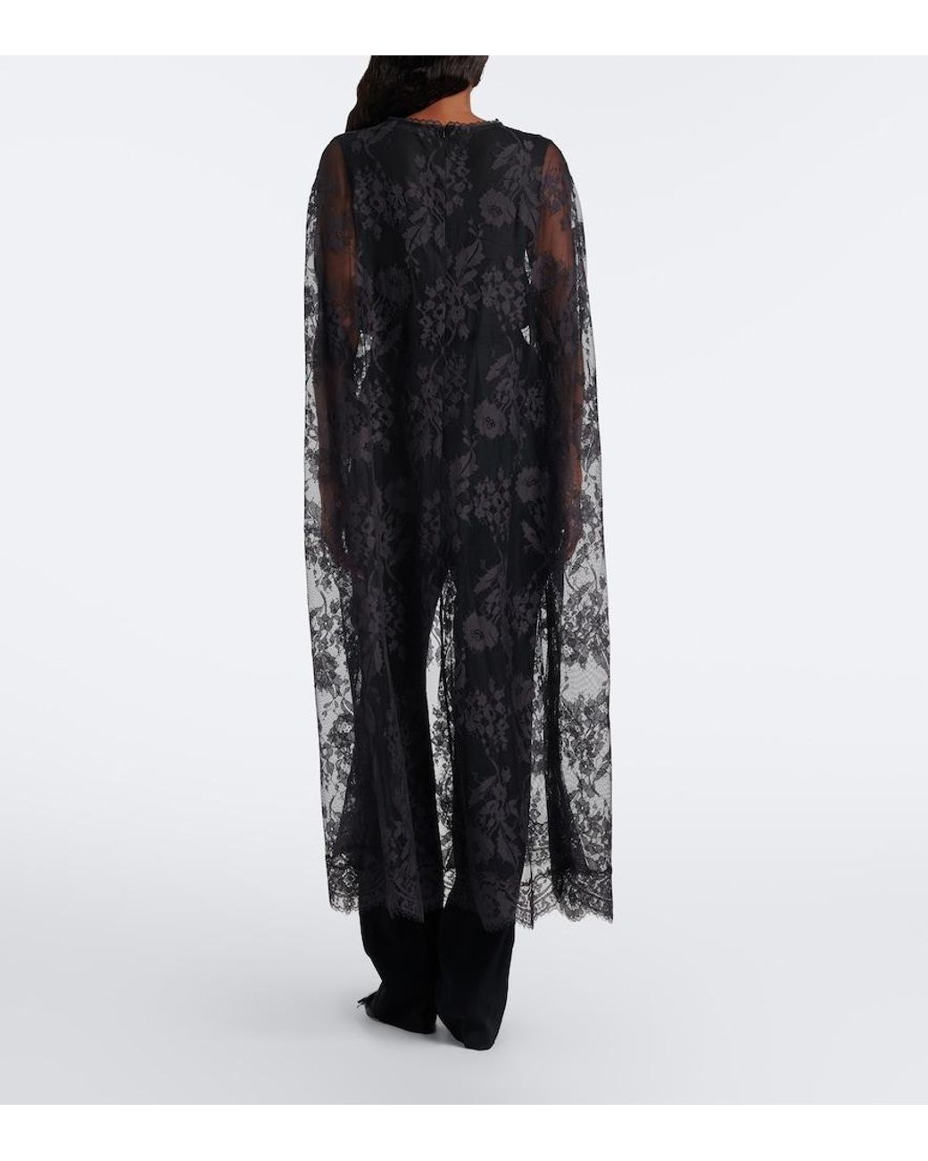 Zimmermann Black Valiant Caped Lace Top