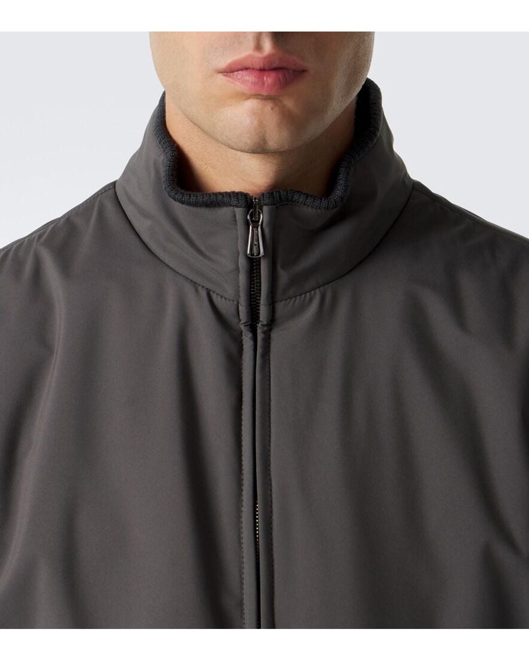 Thom Sweeney Gray Technical Blouson Jacket for men