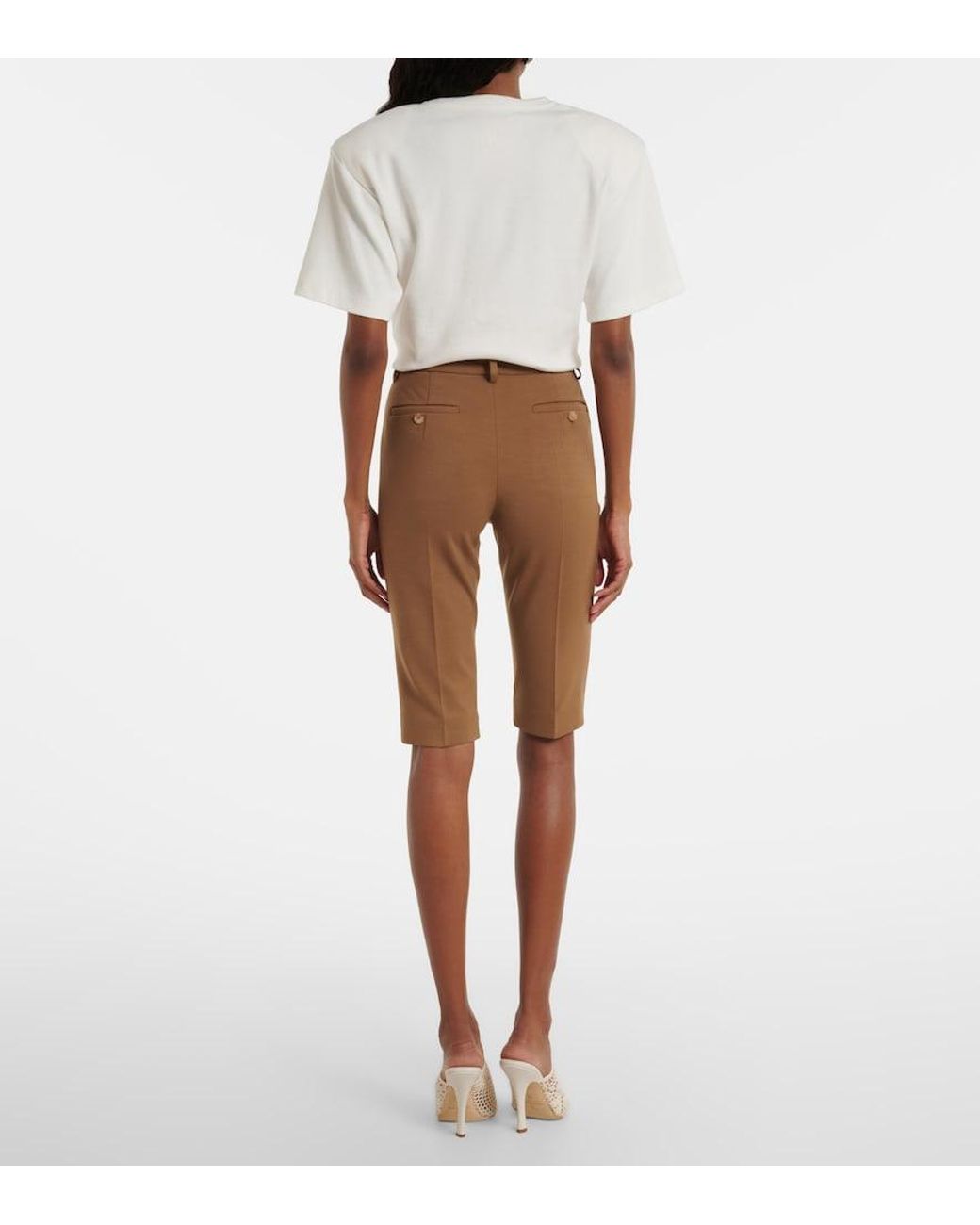Magda Butrym Brown Knitted Capri Pants