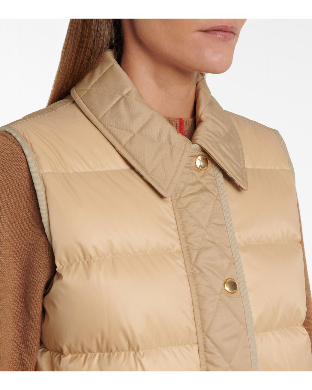 Burberry top quilted vest
