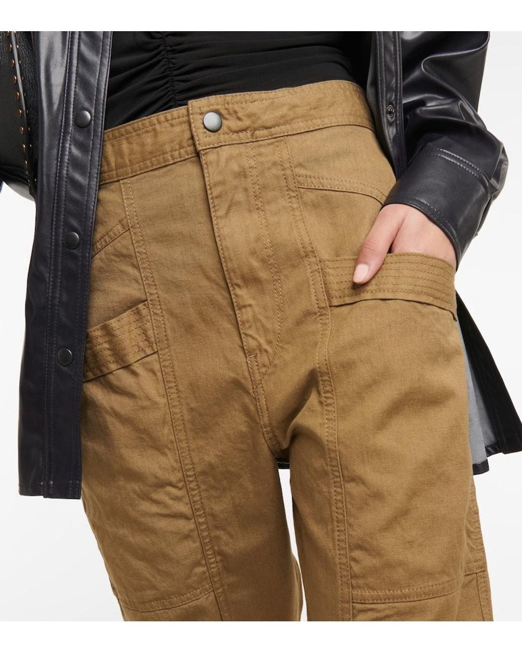 Isabel Marant Natural Pandore Cotton-blend Pants