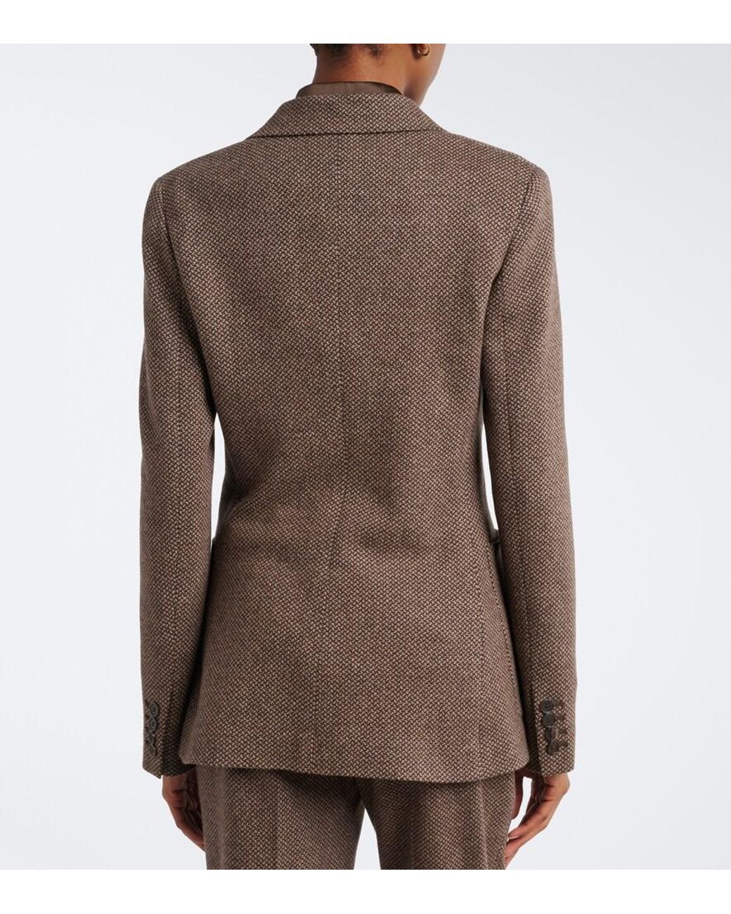 Ralph Lauren Brown Hailey Wool, Silk, And Cashmere Blazer
