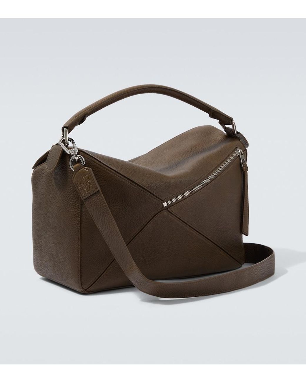 Loewe Brown Puzzle Large Leather Tote Bag for men