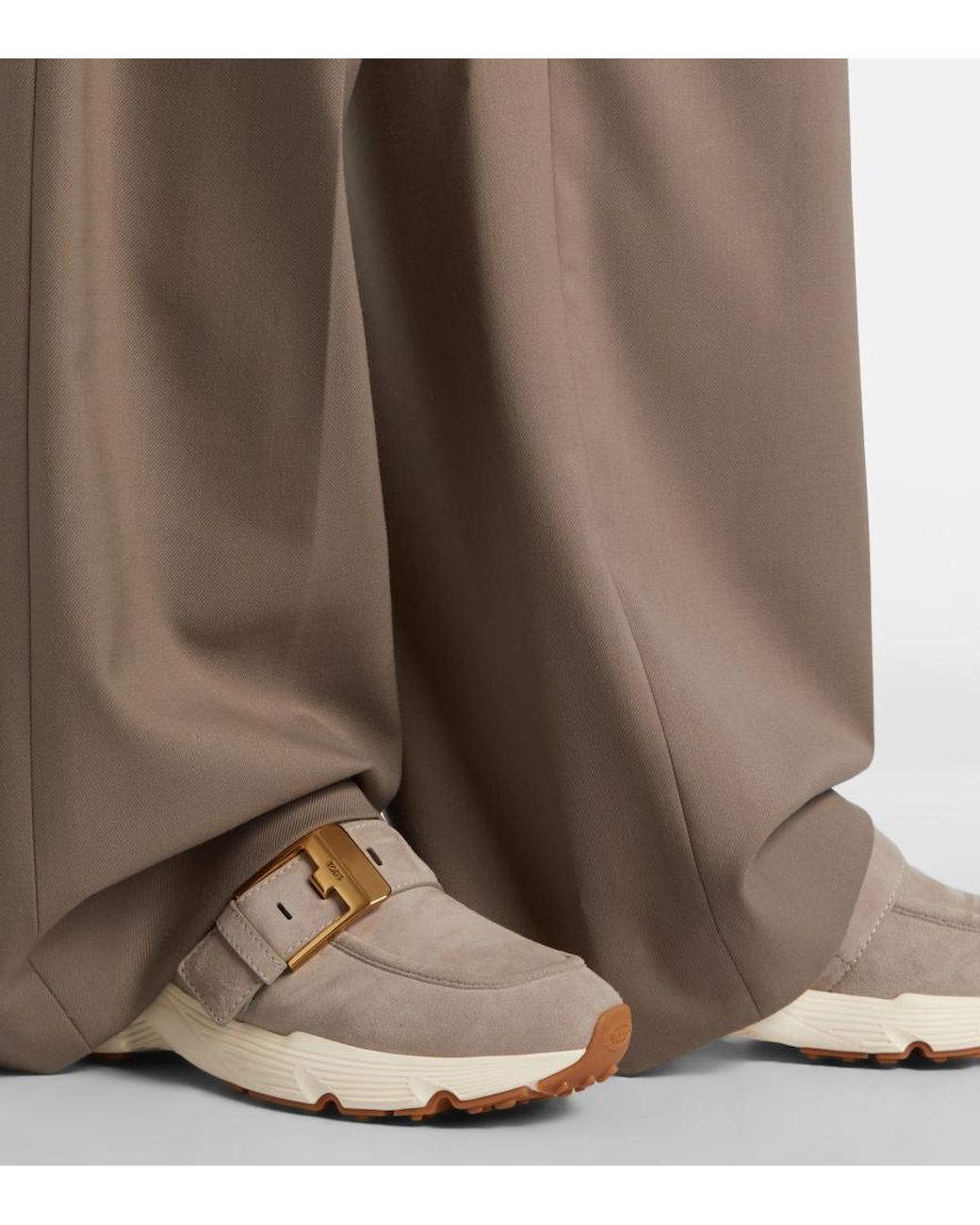 Baskets Runner En Daim Tod's en coloris White