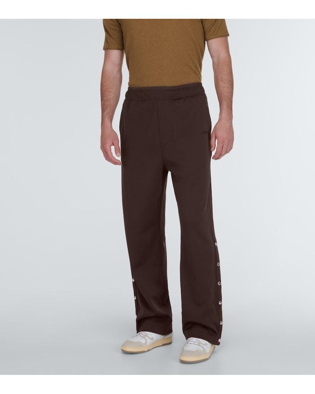 Lanvin Brown Technical Track Pants for men