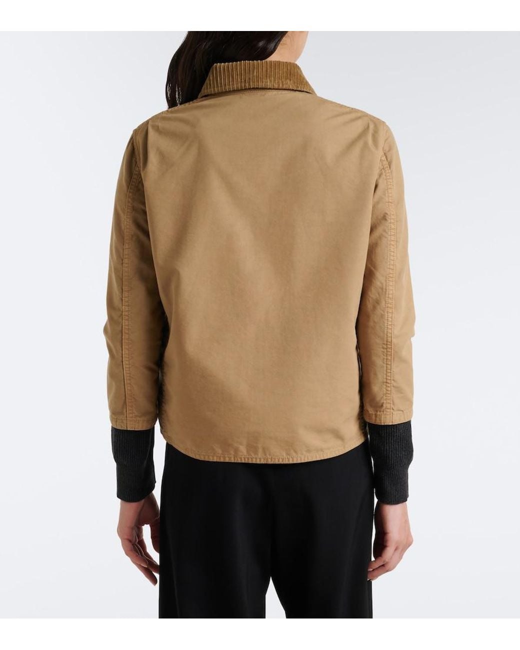 The Row Natural Benka Corduroy-Trimmed Cotton Jacket