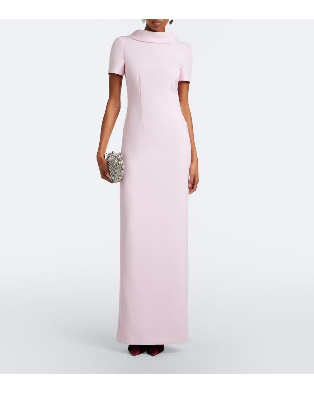 Roland Mouret Pink Crepe Gown