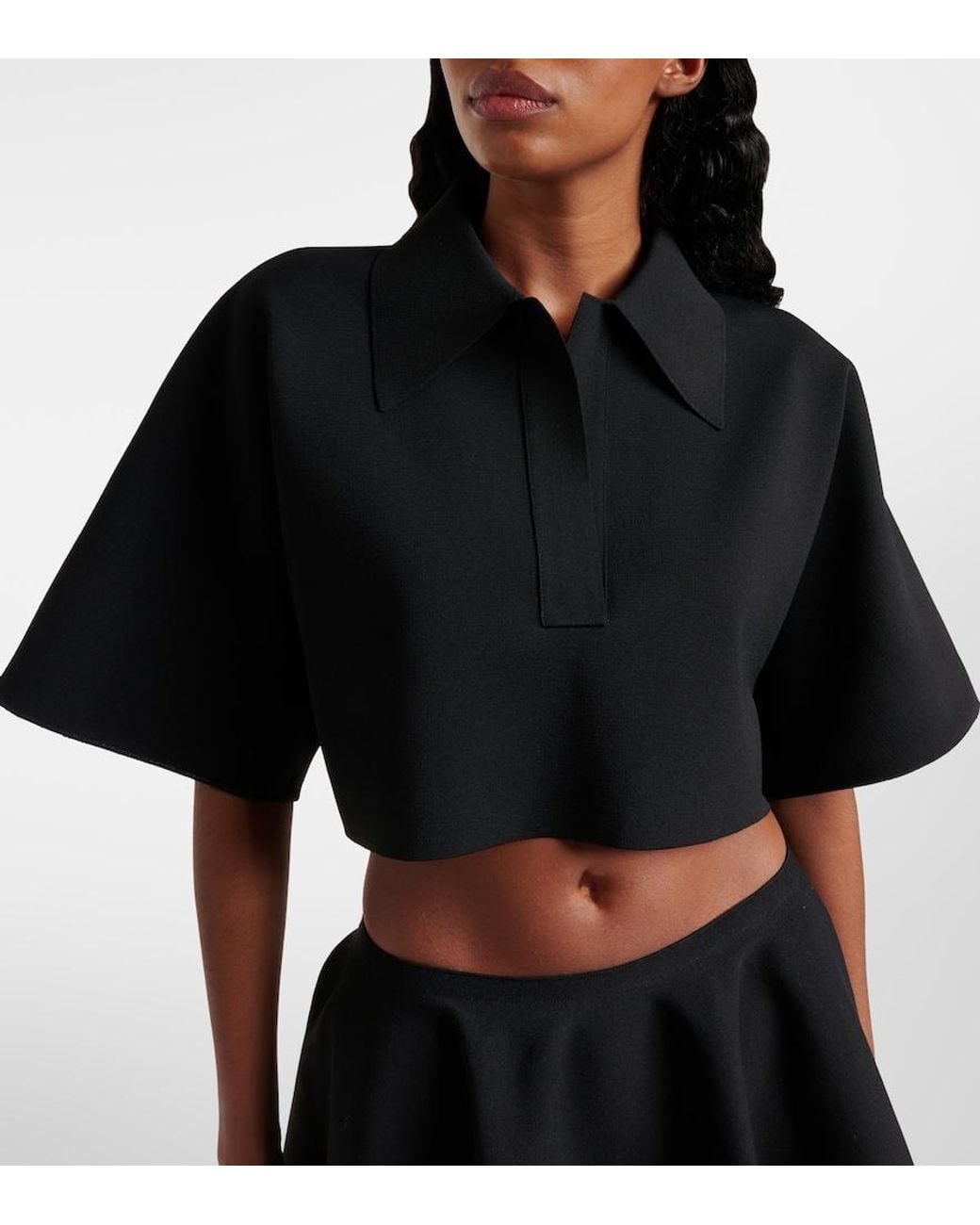 Polo Cropped Alaïa de color Blue