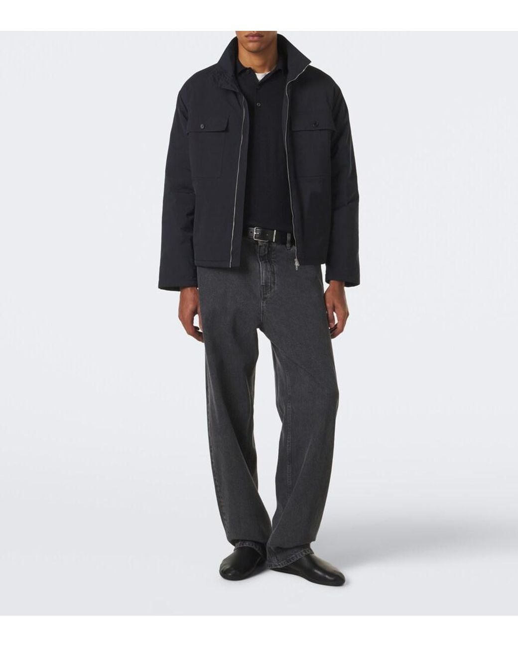 Jil Sander Black Elbe Slip-On Shoes for men