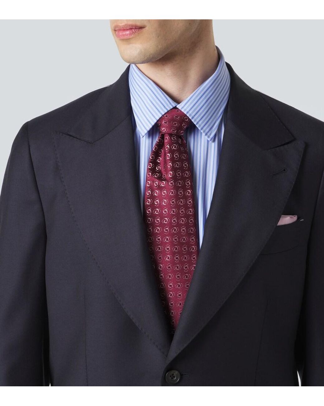 Charvet Purple Silk Jacquard Tie for men
