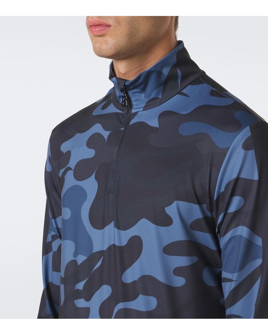 Bogner Blue Verti Camouflage Ski Top for men