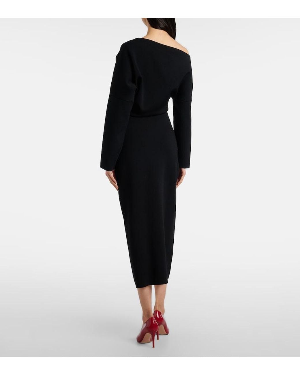 Altuzarra Black Etta One-Shoulder Maxi Dress