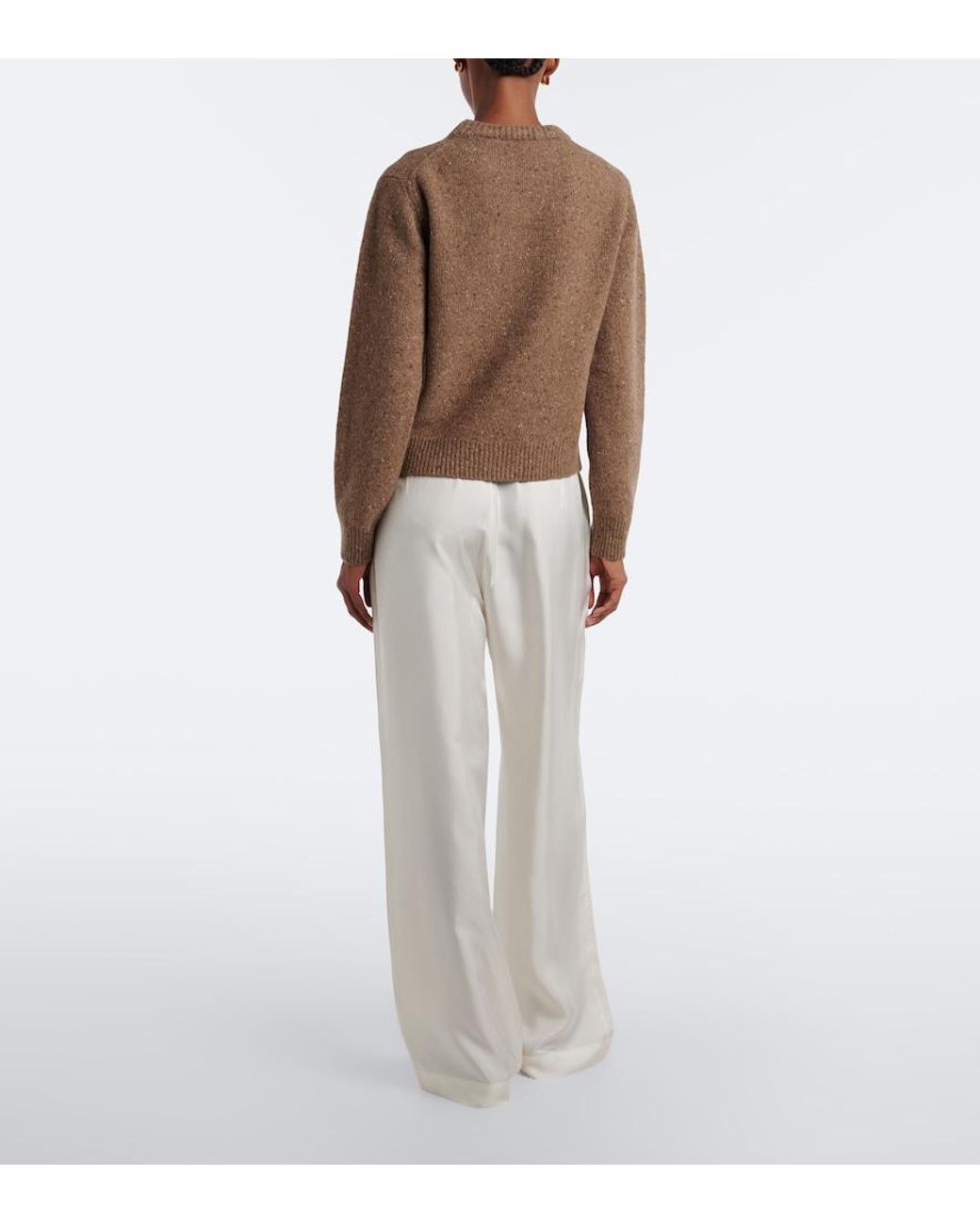 Rohe White Silk Wide-Leg Pants