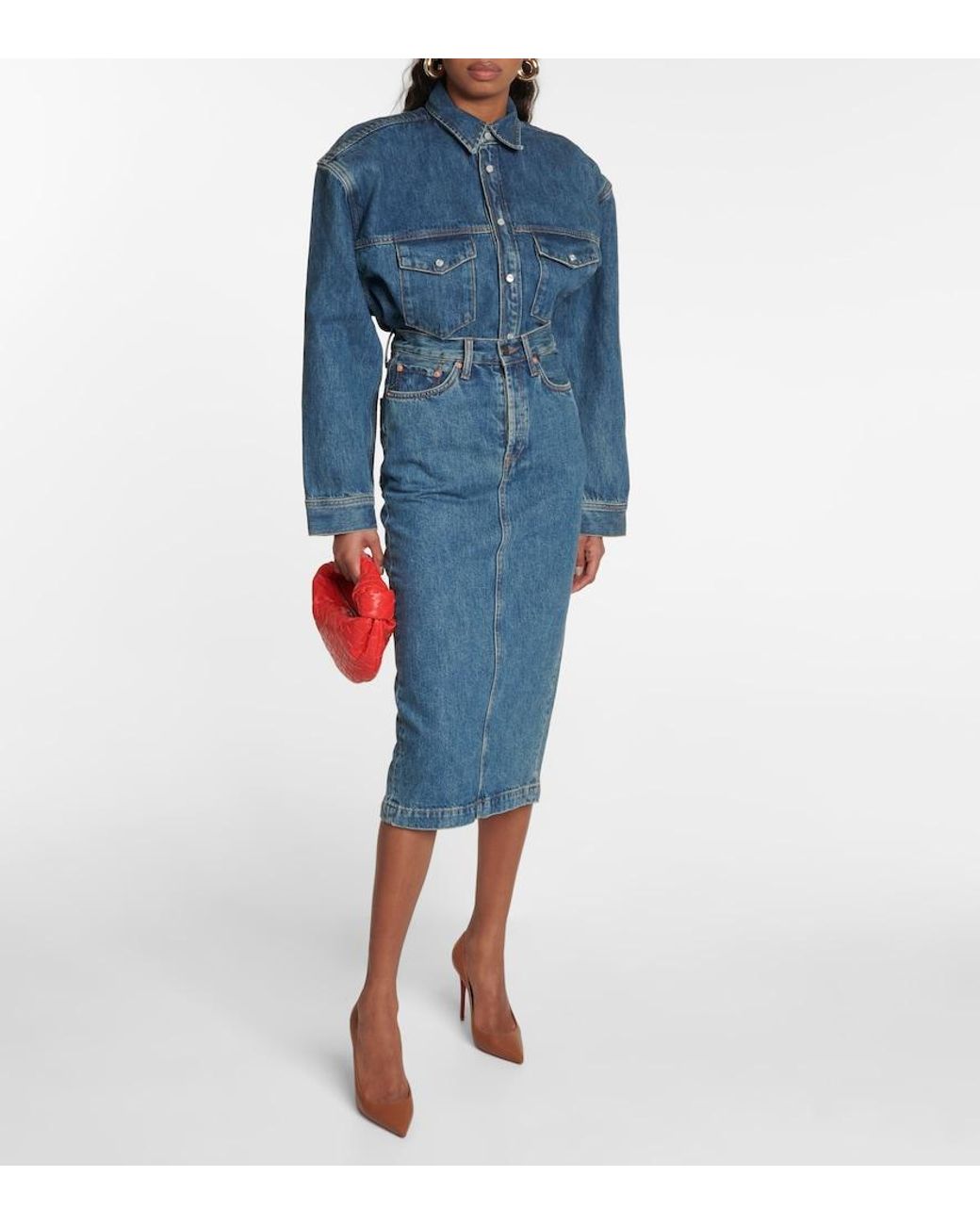 Wardrobe NYC Blue Oversized Denim Jacket