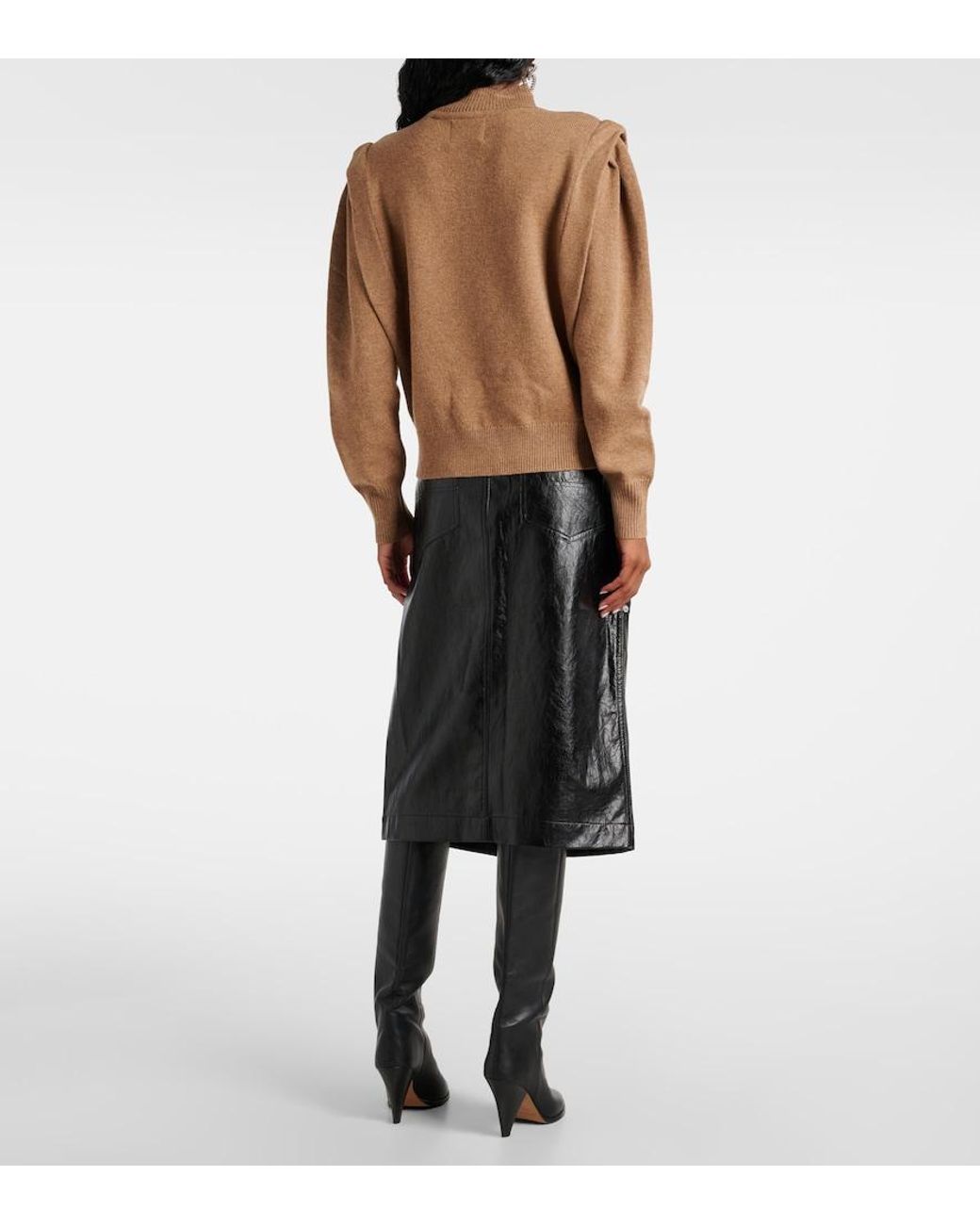 Isabel Marant Brown Lucile Wool-Blend Sweater