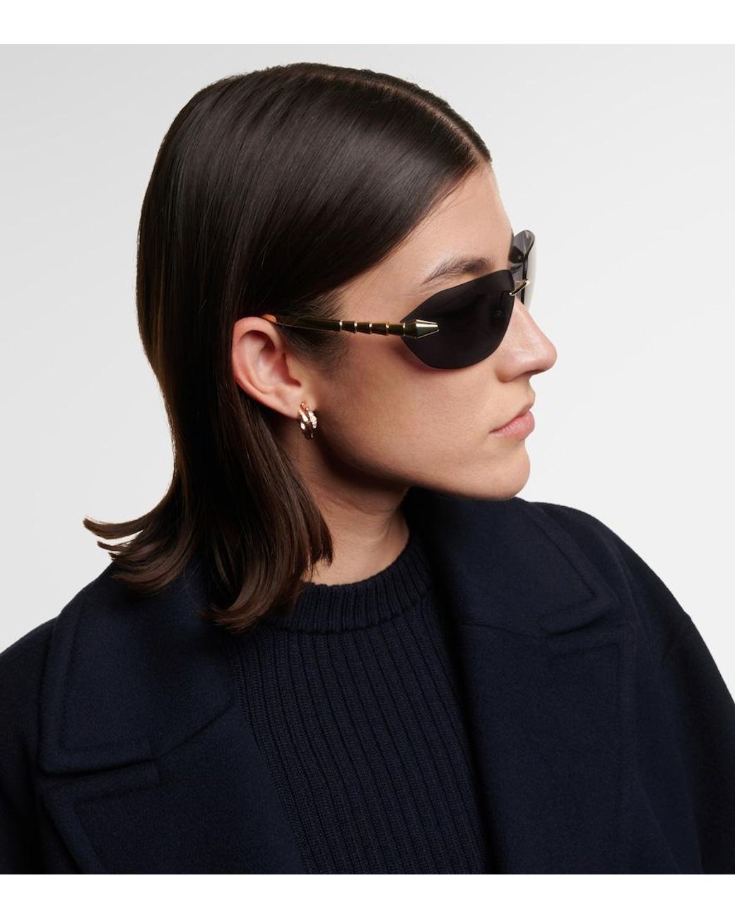 BVLGARI Gray Serpenti Viper Square Sunglasses