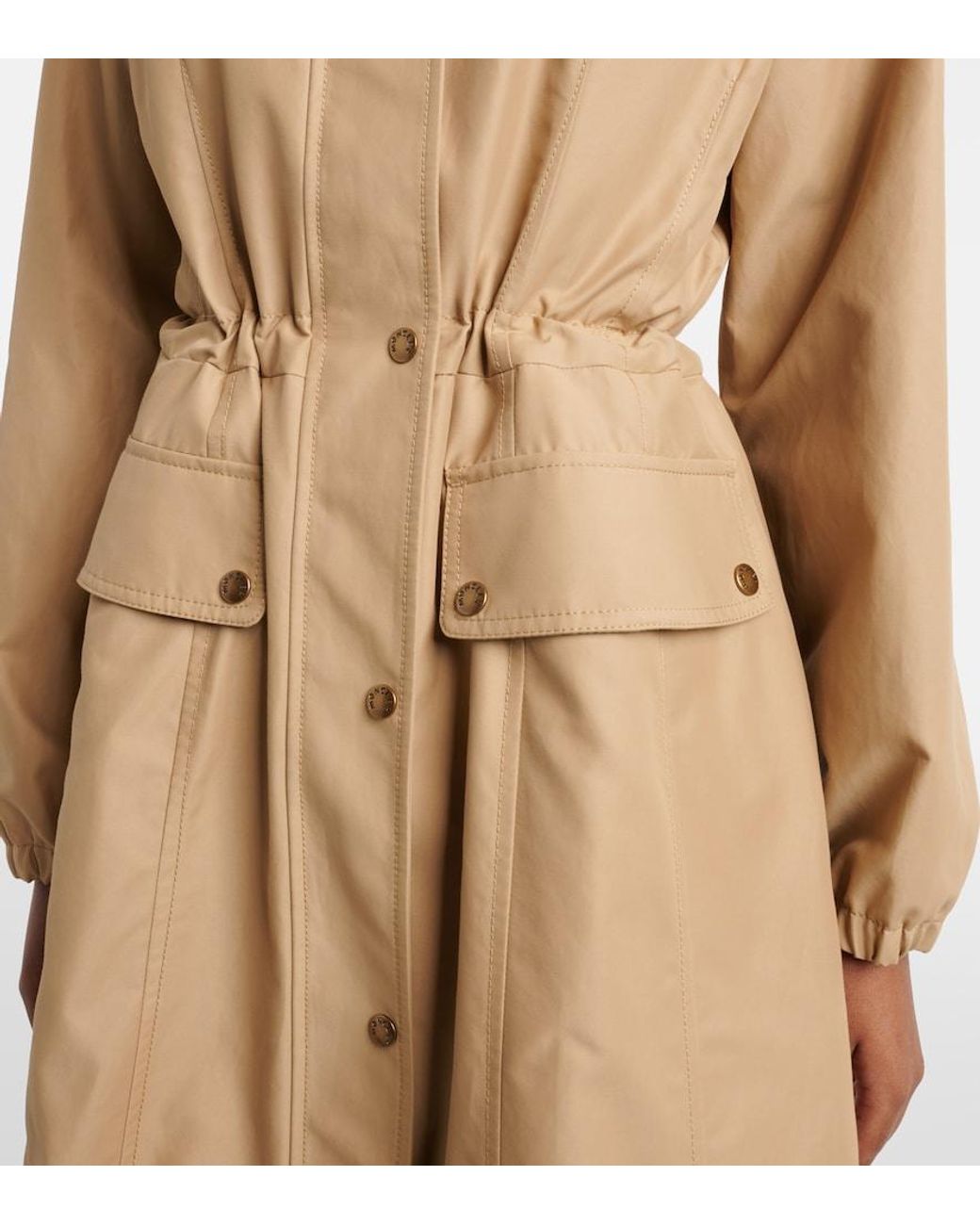 Moncler Natural Rhododendron Technical Cotton-Blend Parka
