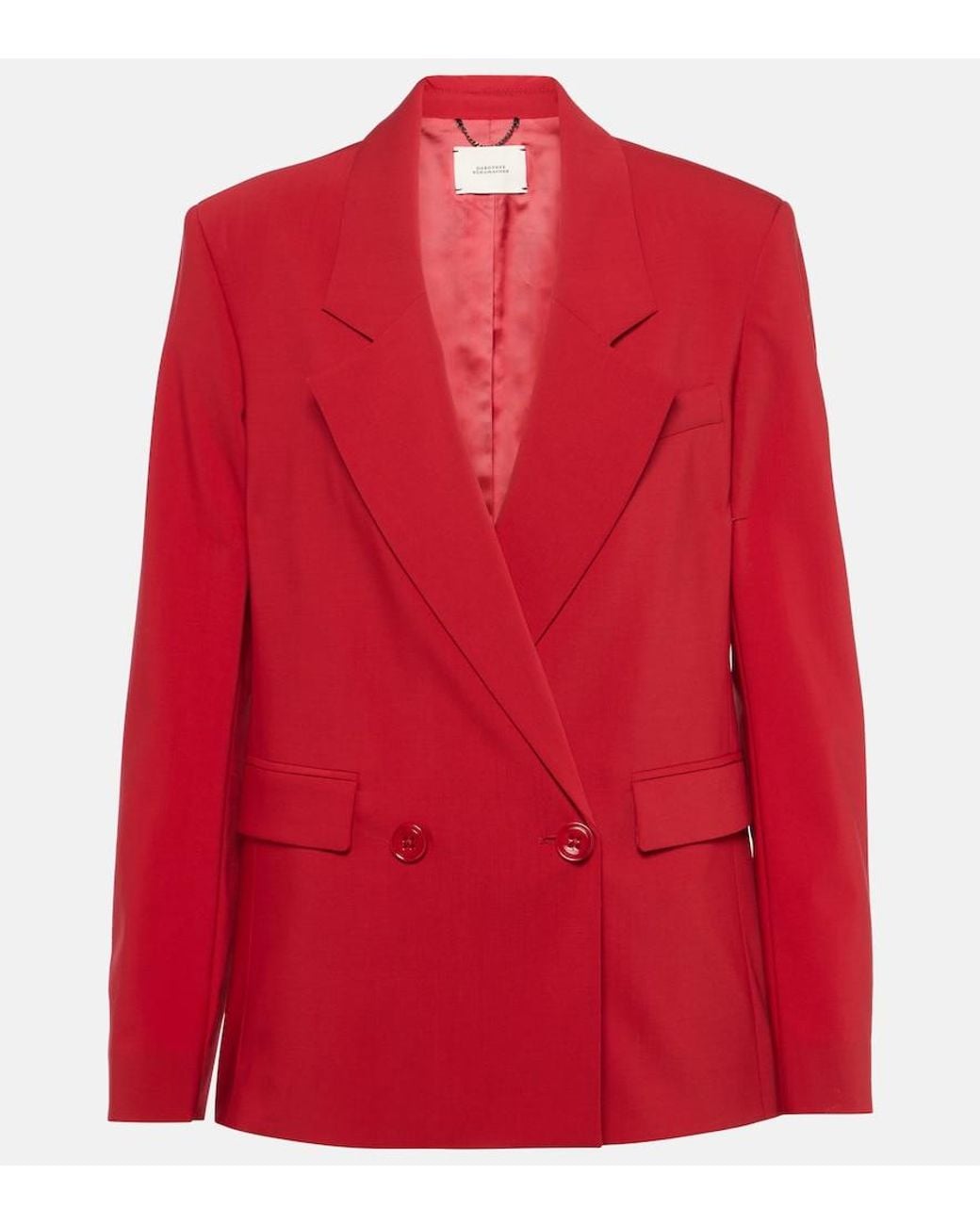 Dorothee Schumacher Red Modern Sophistication Blazer