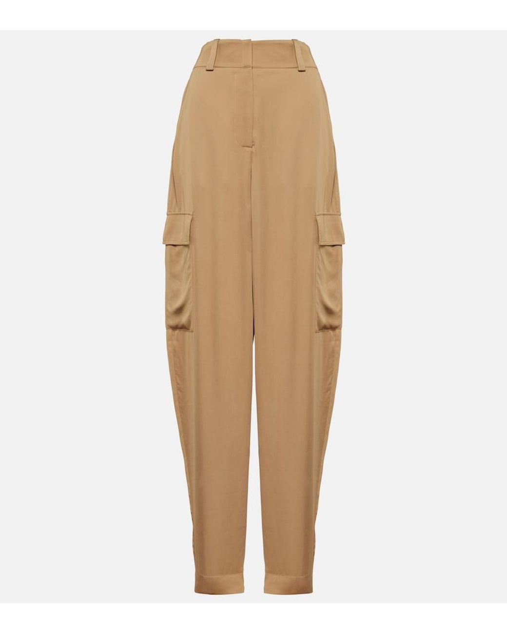 Joseph Natural Treveris High-Rise Tapered Pants