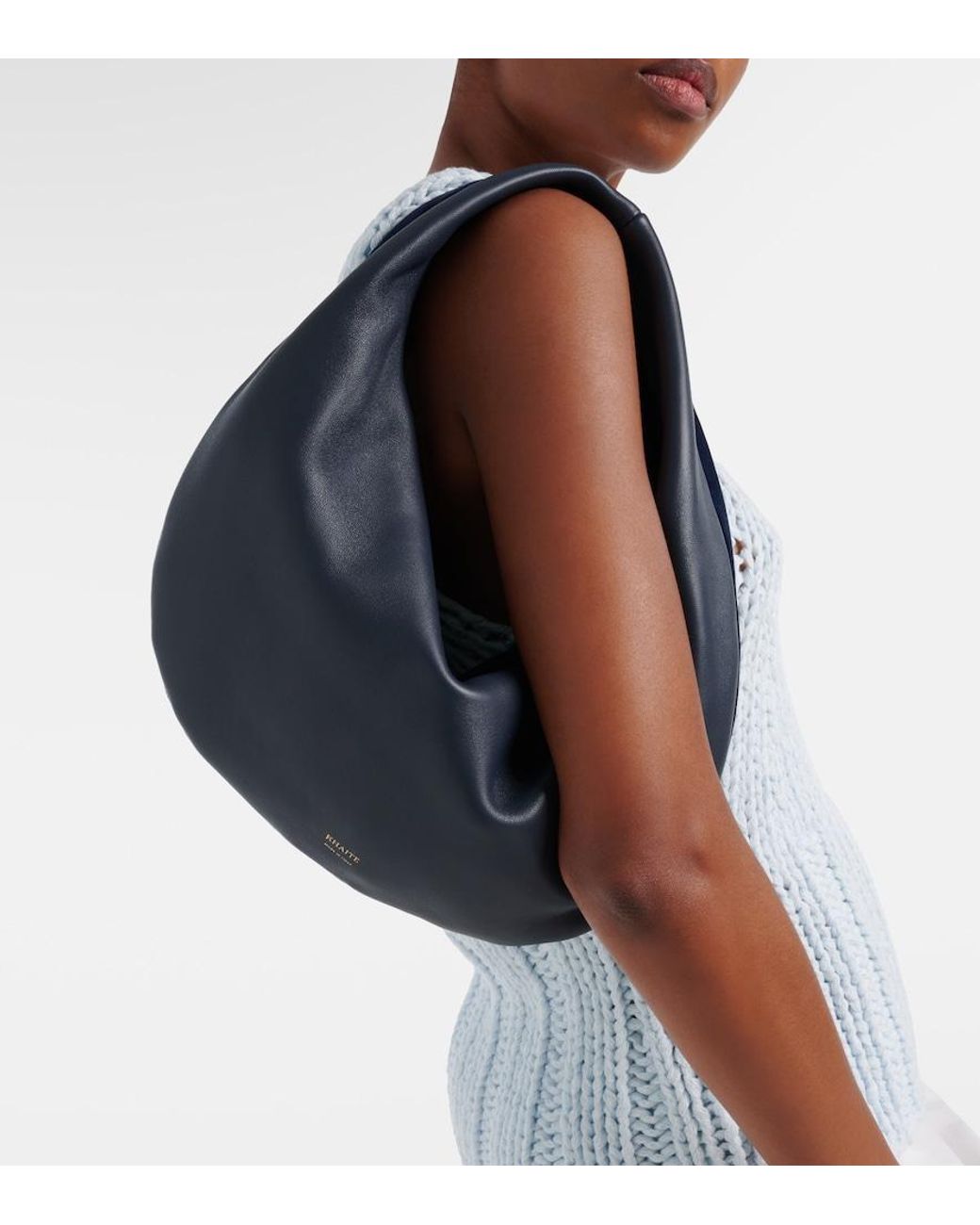 Khaite Blue Olivia Medium Leather Shoulder Bag