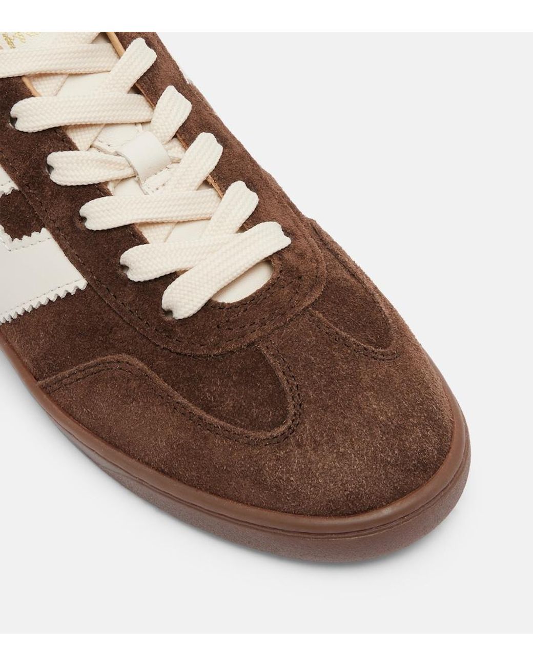Hogan Brown H647 Leather-Trimmed Suede Sneakers