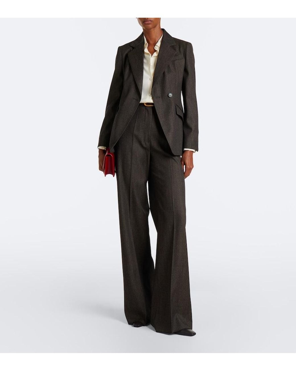 Max Mara Black Double-Breasted Virgin Wool Blazer