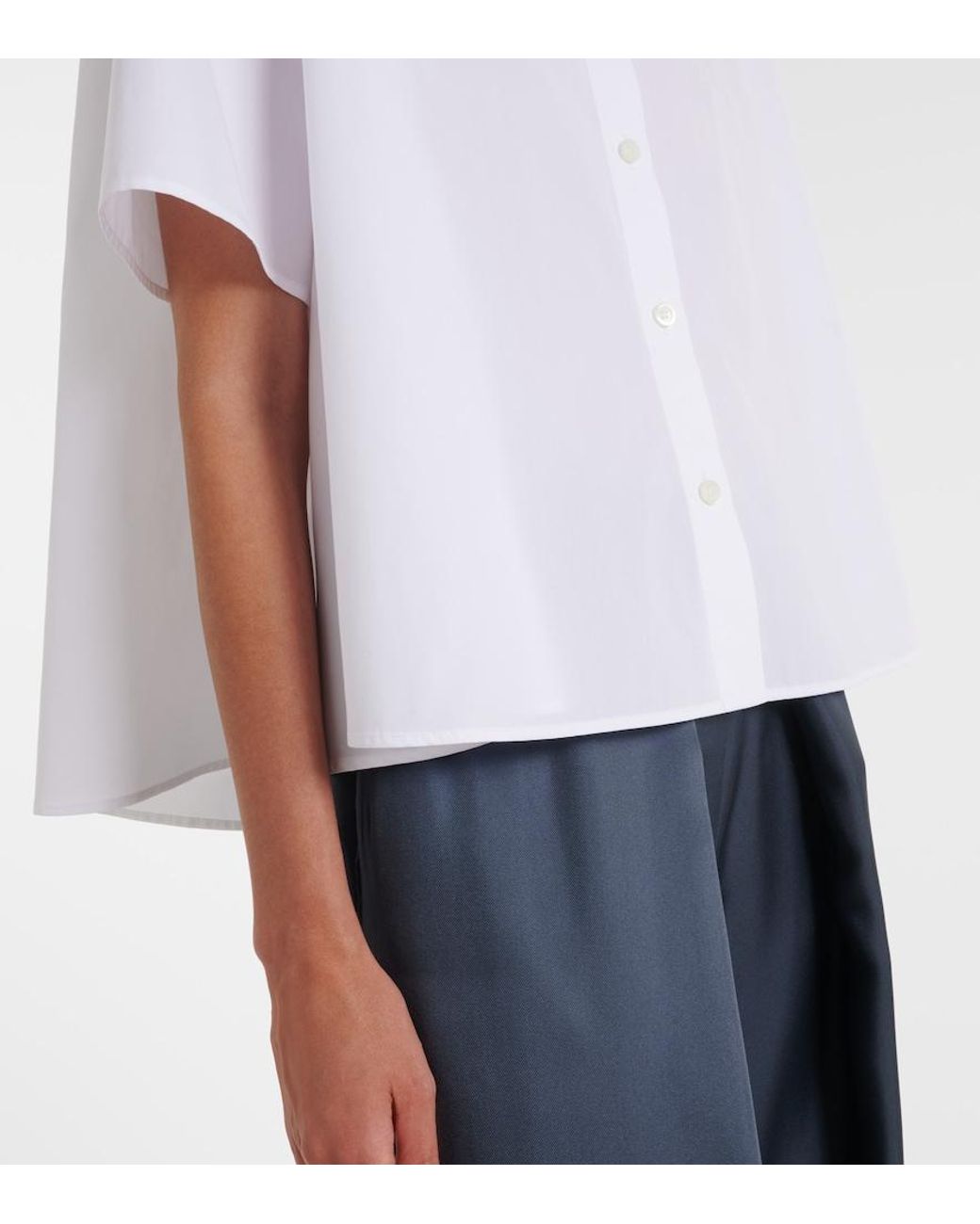 Loewe White Double L Cotton Poplin Shirt