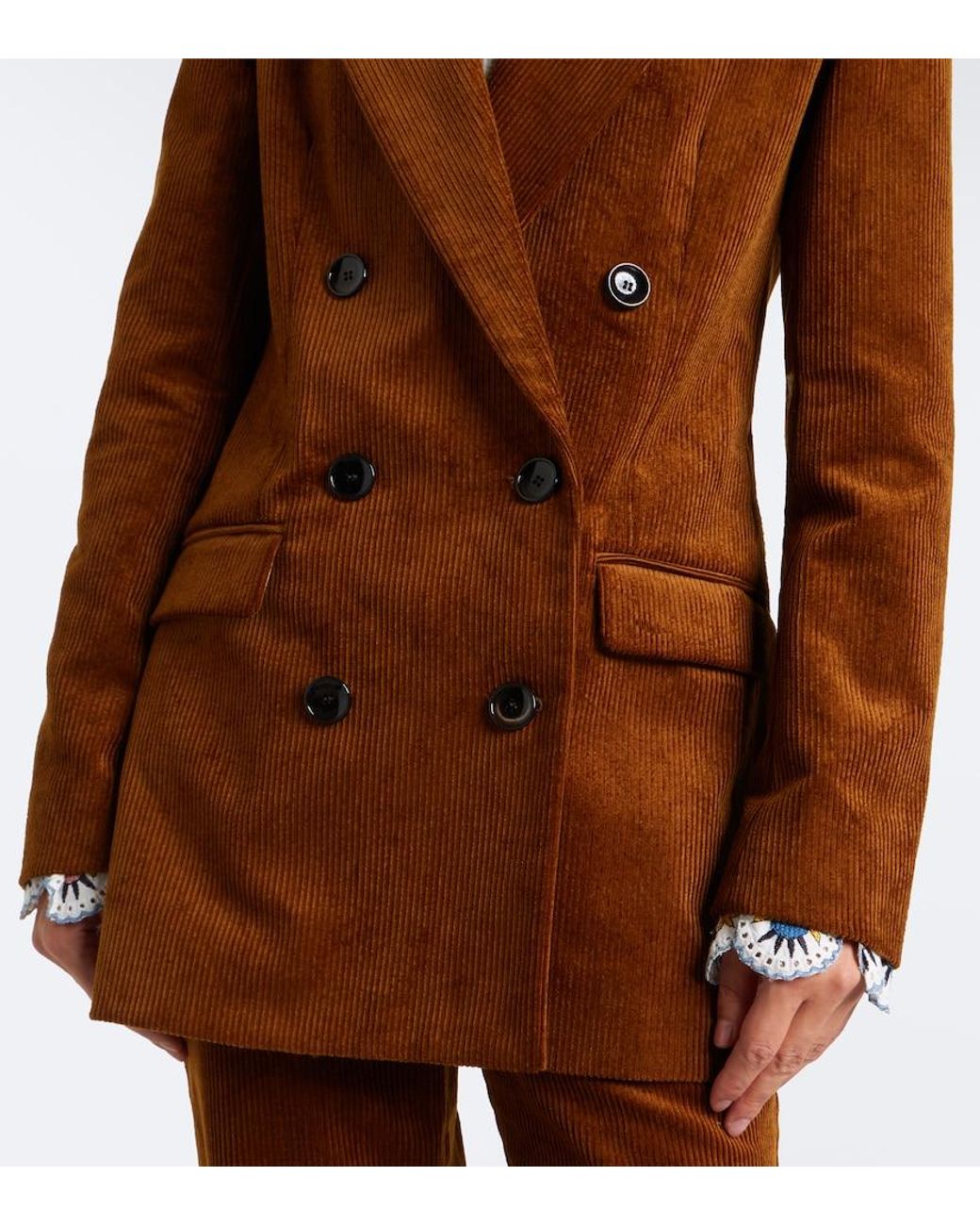 Isabel Marant Brown Rasma Cotton And Linen Corduroy Blazer