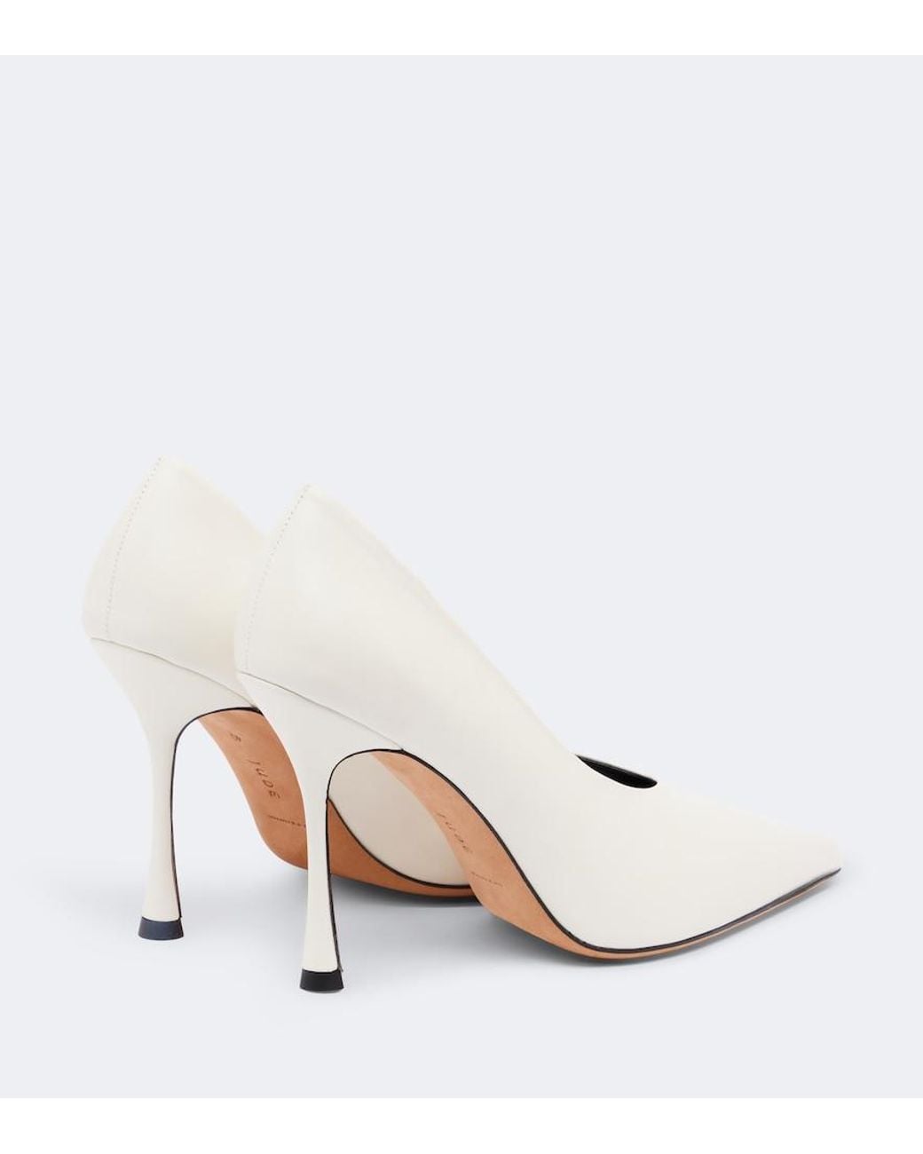 Jude White Kiss Leather Pumps