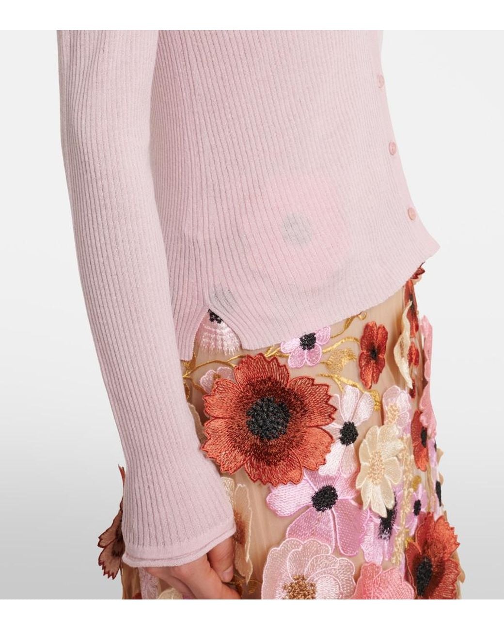 Dorothee Schumacher Pink Refined Essentials Wool And Cotton Cardigan