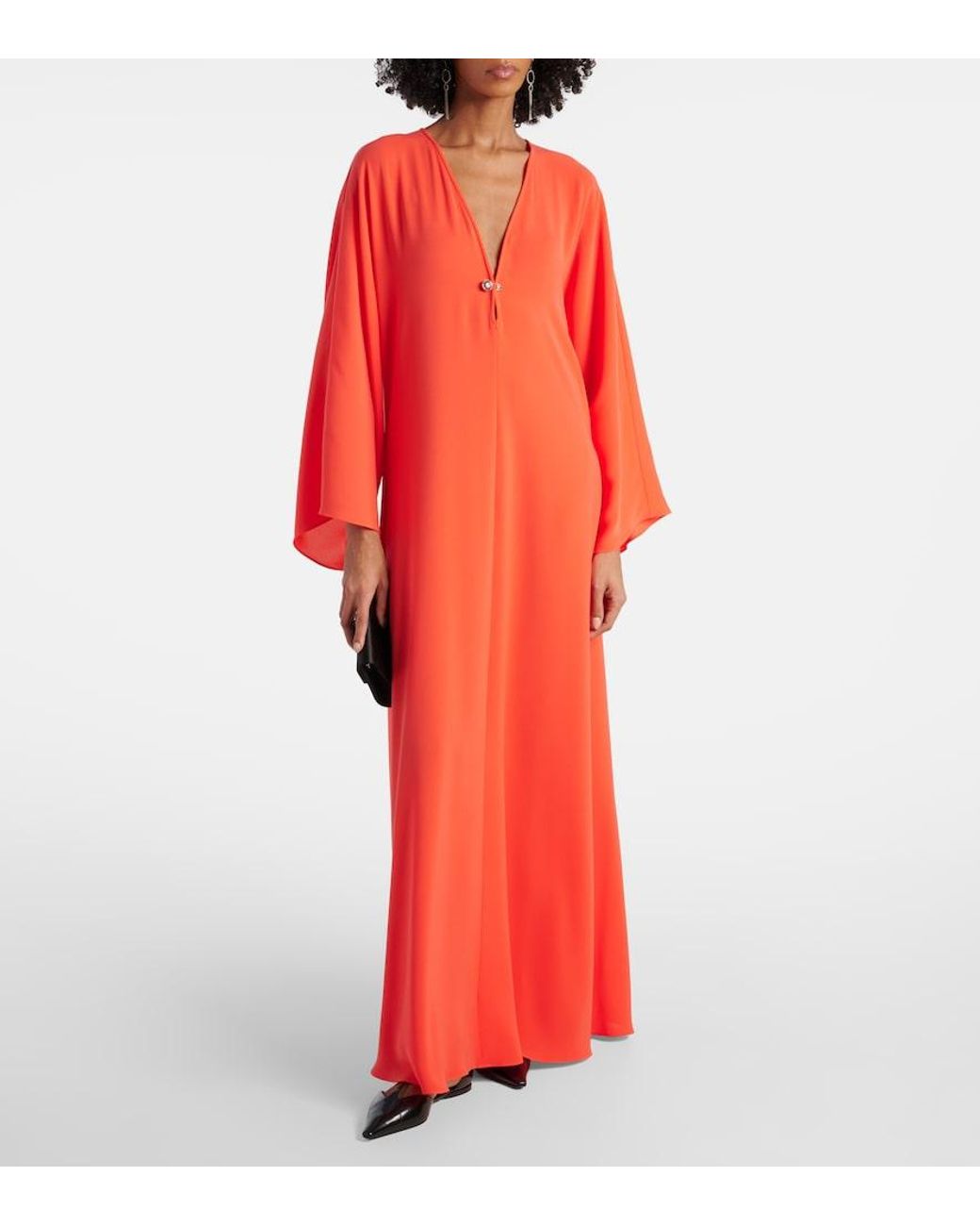 Max Mara Red Lillo Cady Maxi Dress