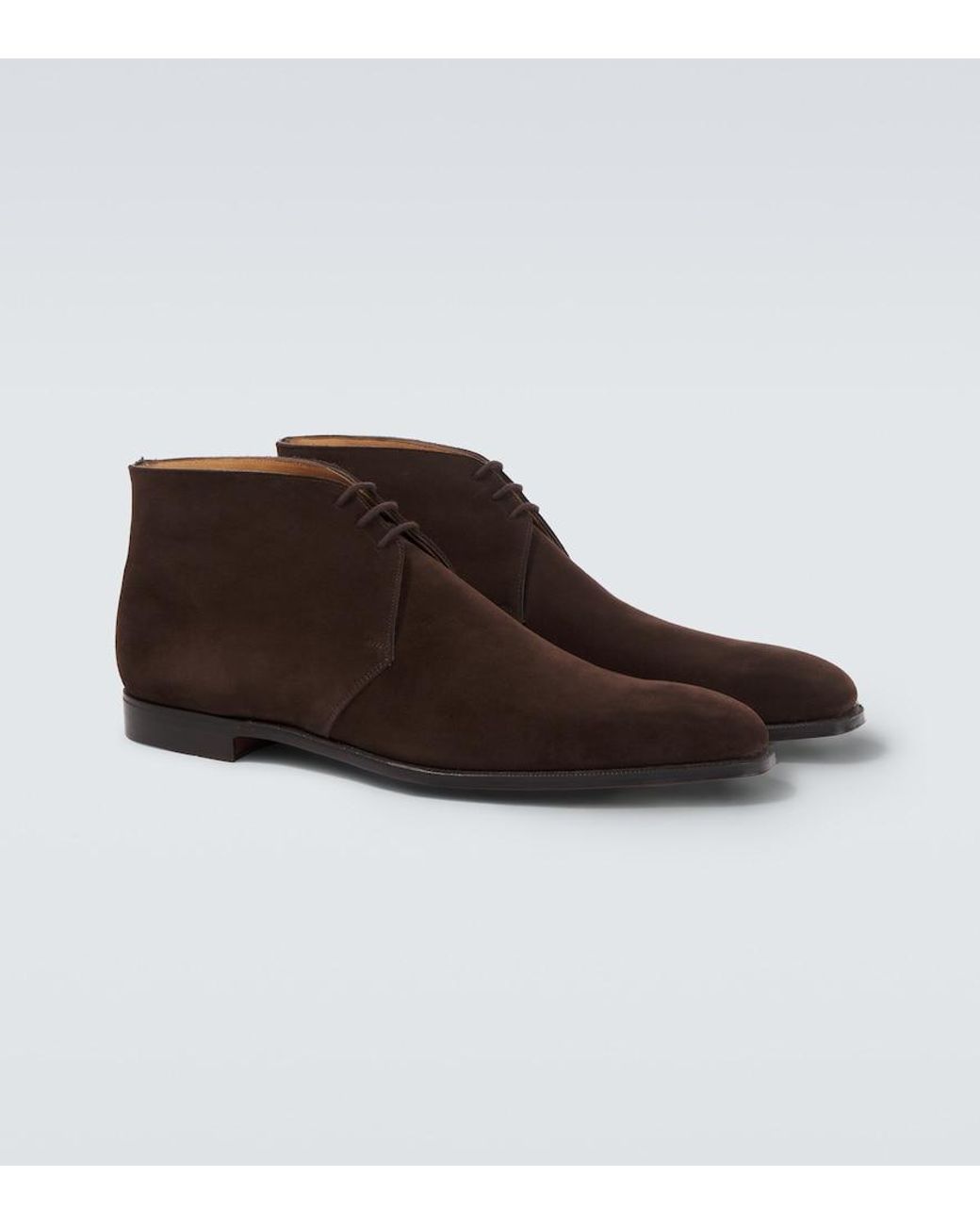 George Cleverley Brown Nathan Suede Ankle Boots for men