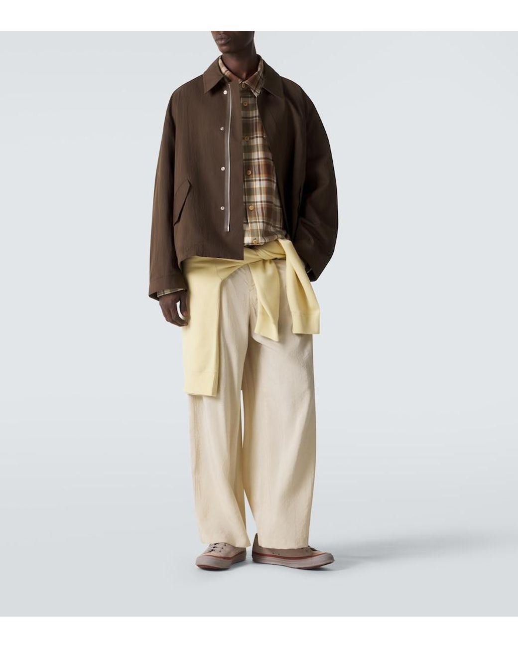 Visvim Brown Vintage Plaid Wool Shirt for men