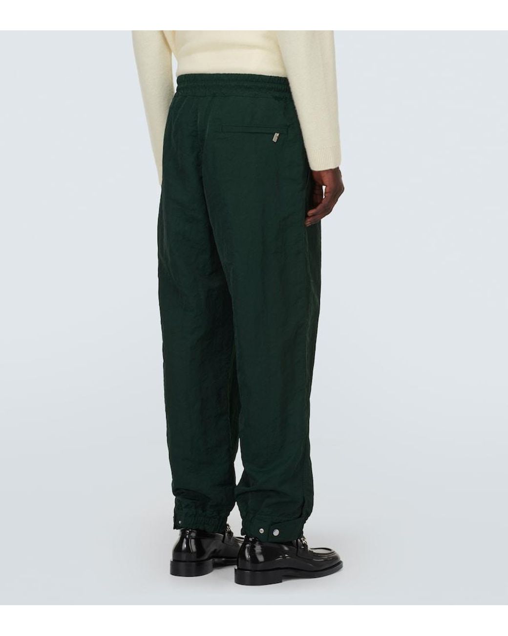 Burberry Green Technical Wide-Leg Pants for men