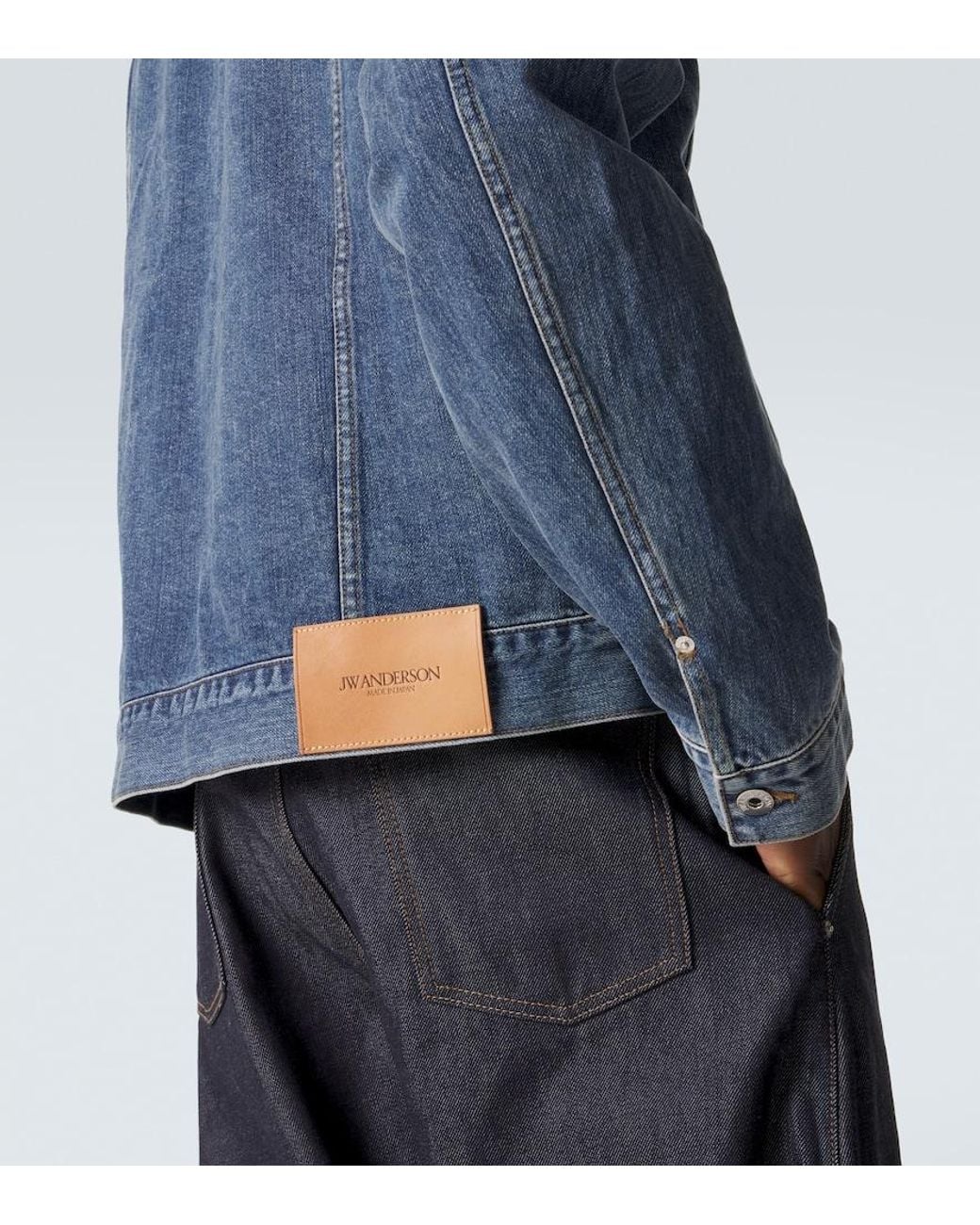 J.W. Anderson Blue Corduroy-Trimmed Denim Jacket for men