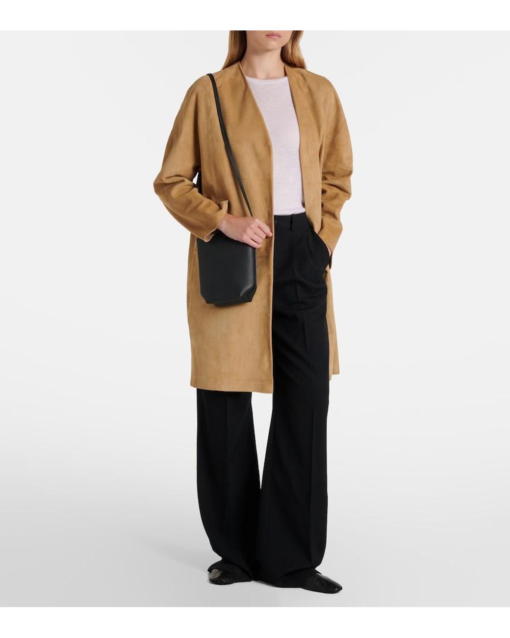 The Row White Crossbody Bag N/S Park Aus Leder