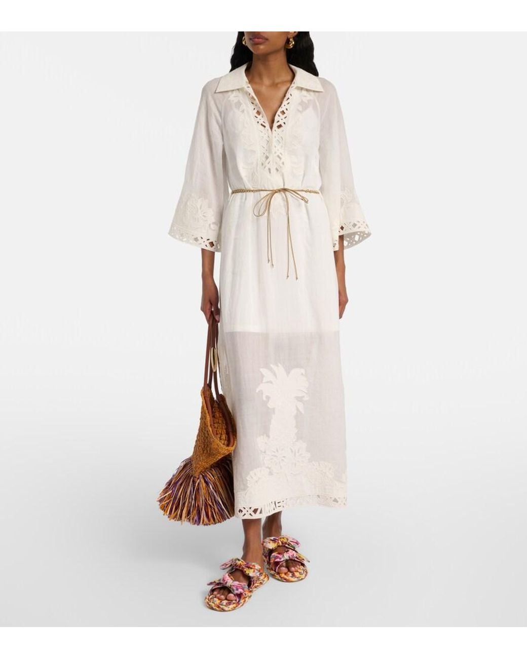 Zimmermann Pink Carousel Printed Espadrille Slides