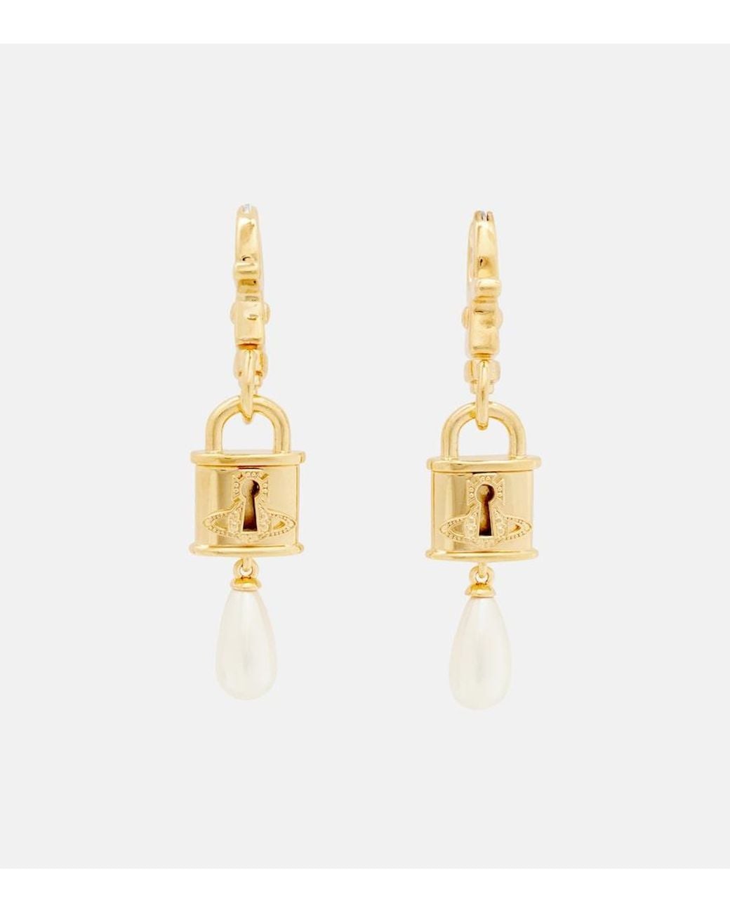 Vivienne Westwood Metallic Celestia Small Drop Earrings