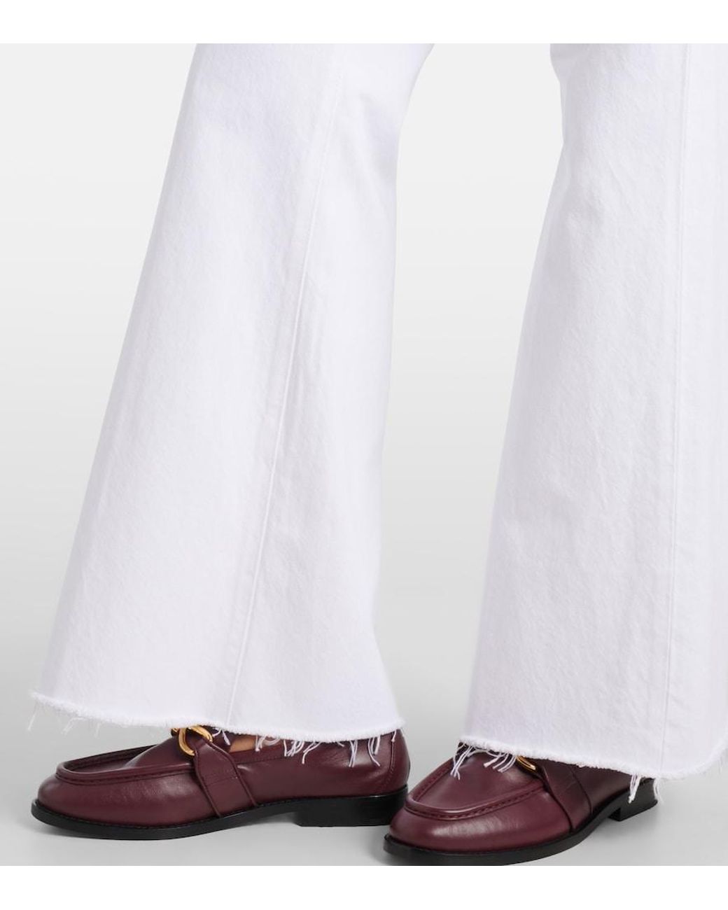FRAME White The Lax Flared Jeans