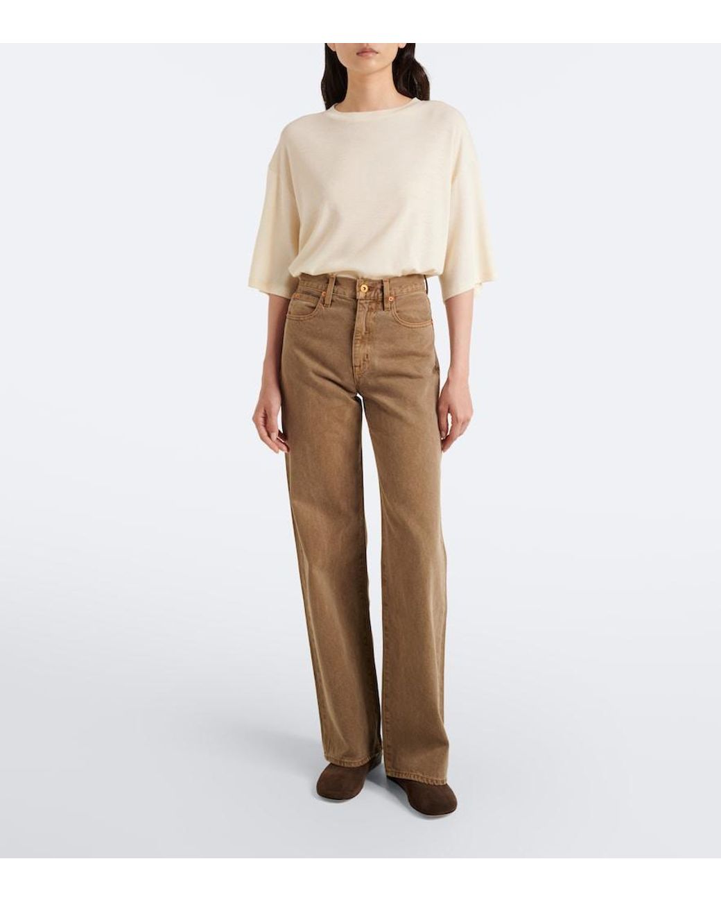 SLVRLAKE Denim Natural Grace Wide-Leg Jeans