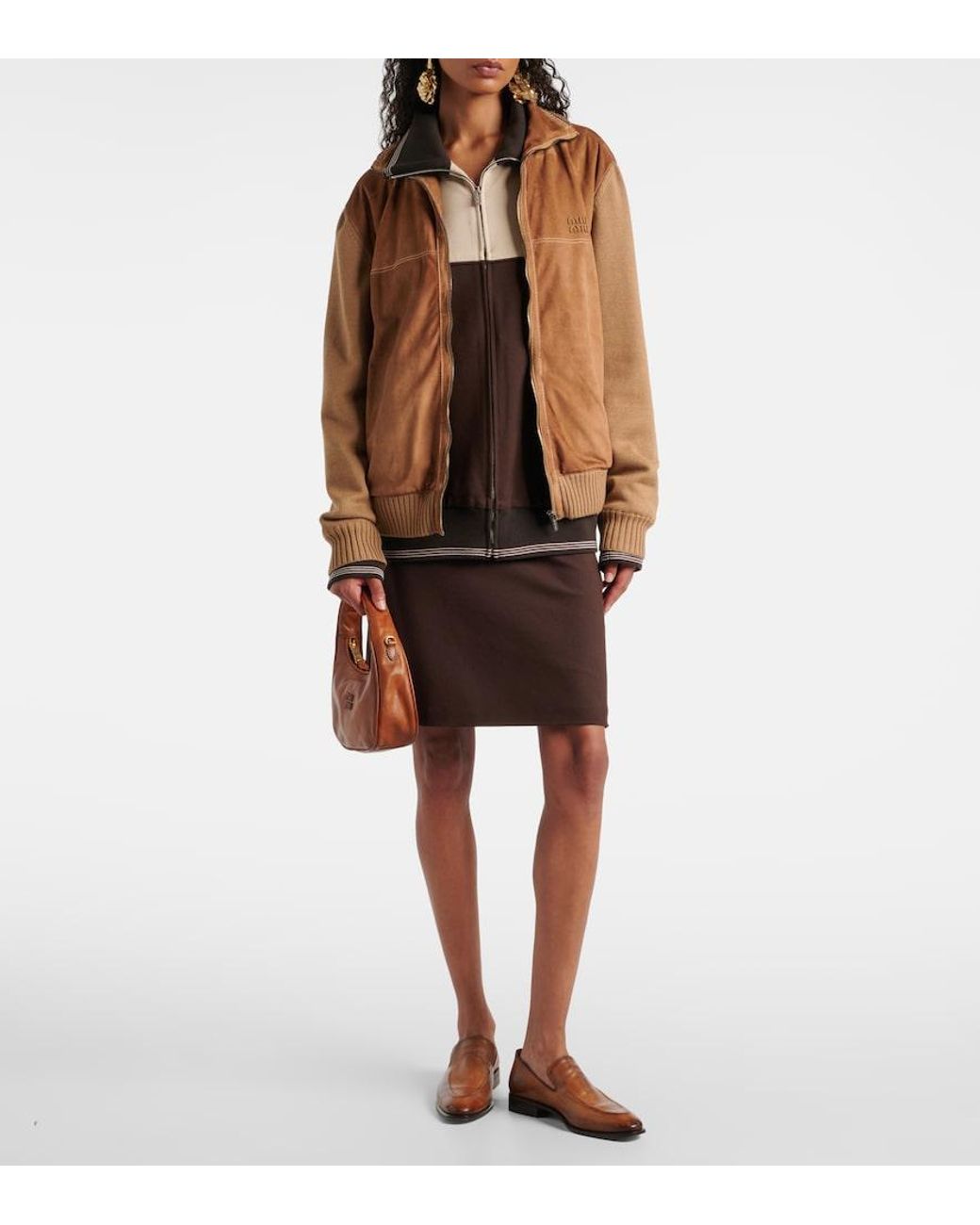 Miu Miu Brown Leather Jacket