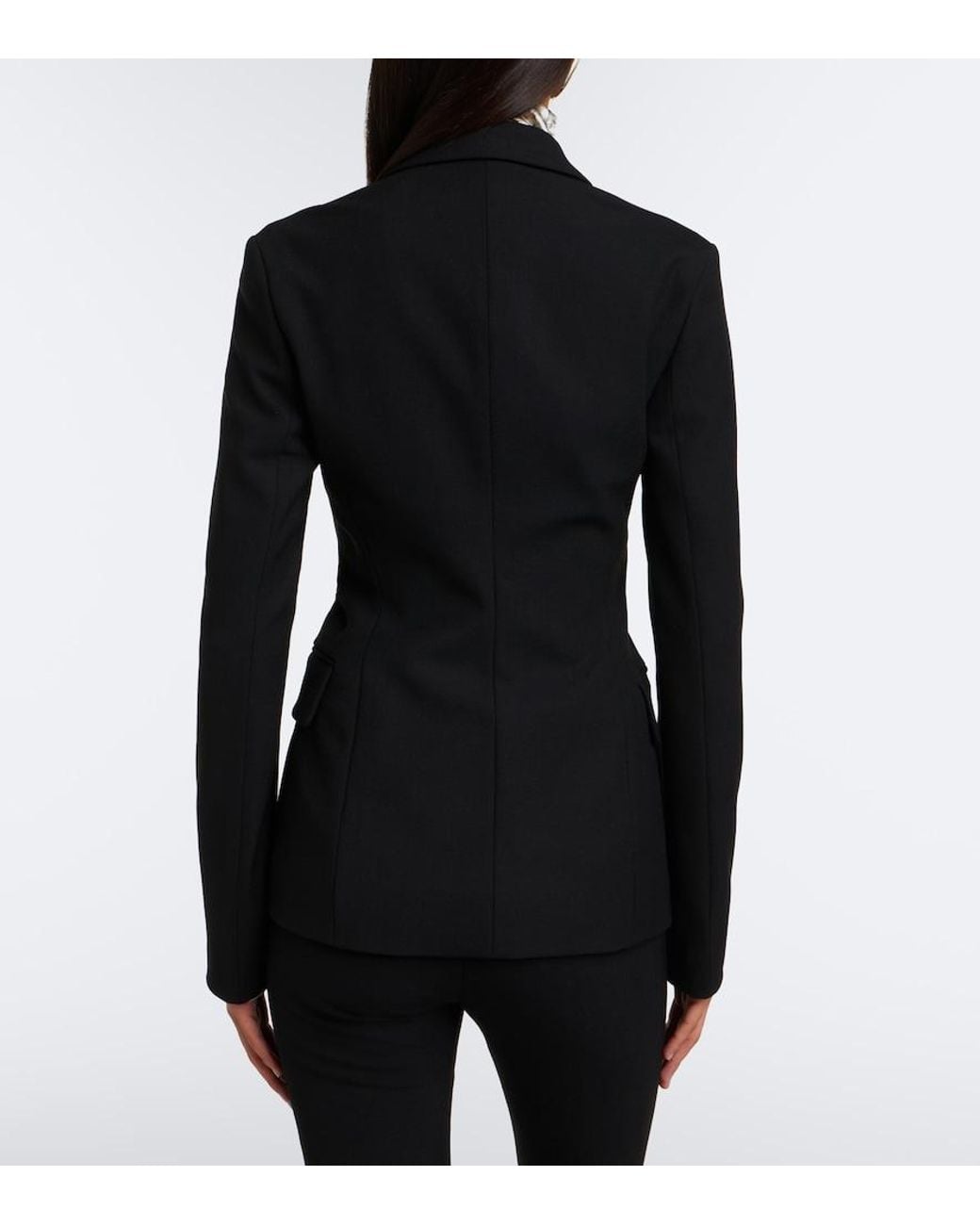 Acne Black Asymmetric Twill Blazer
