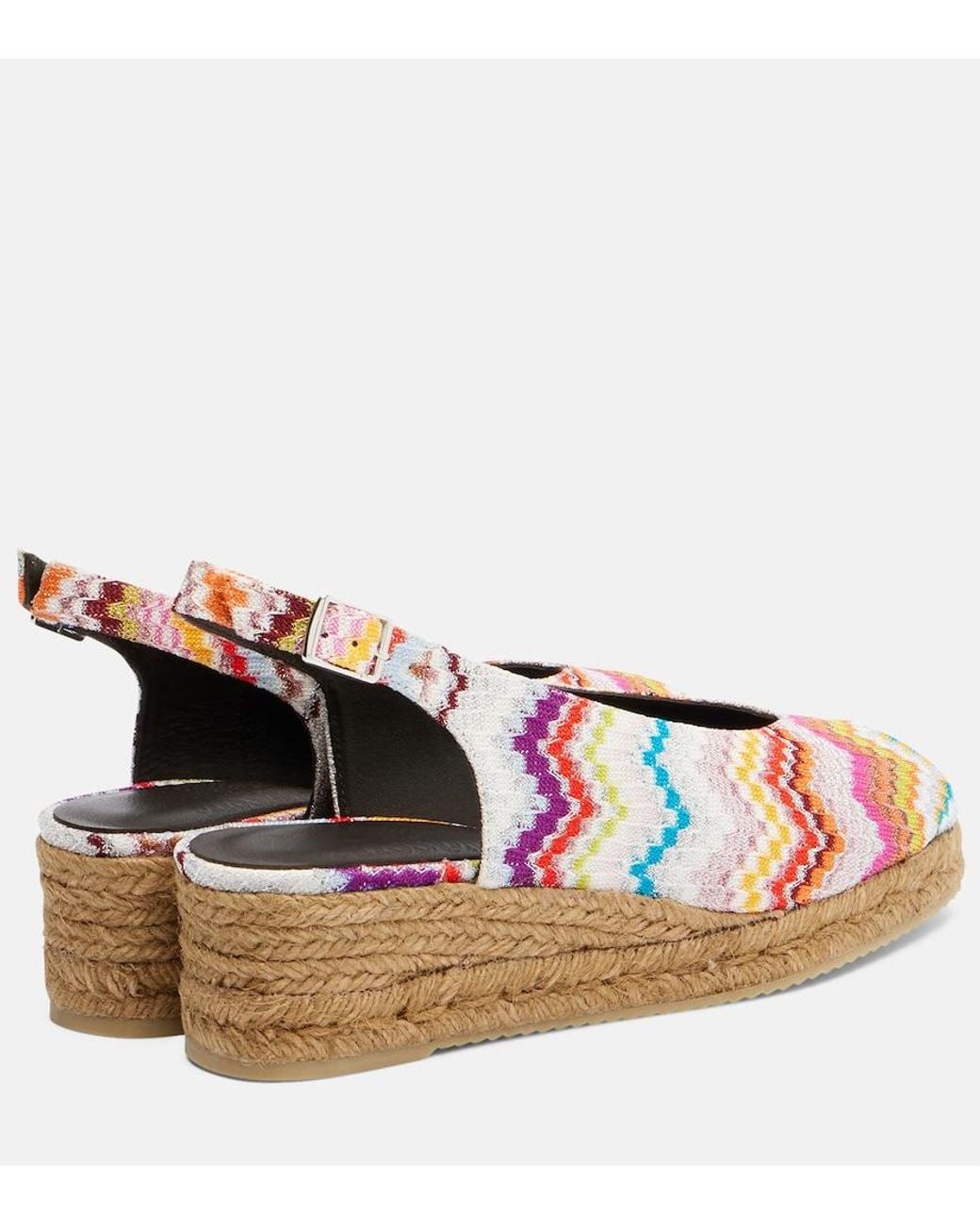 Missoni Multicolor Joy 30 Zigzag Lame Espadrille Wedges